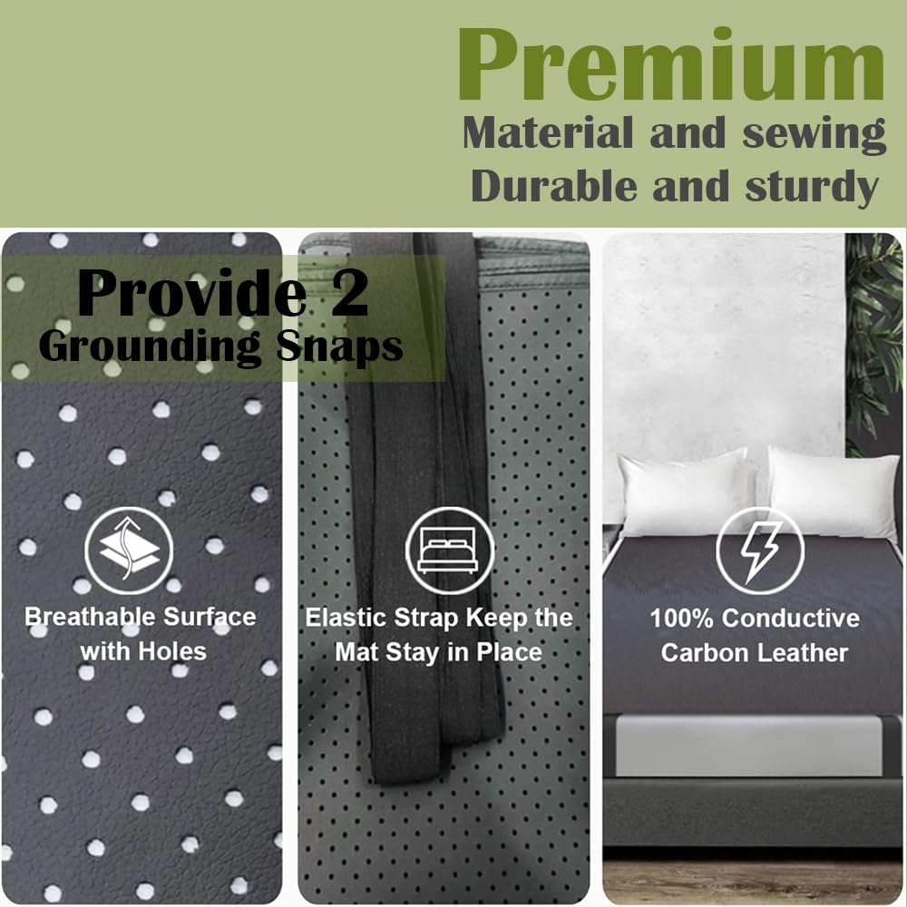 Grounding Mat for Sleeping, Grounding Sheet forBed, Earth Mat Connected for Pain Relief