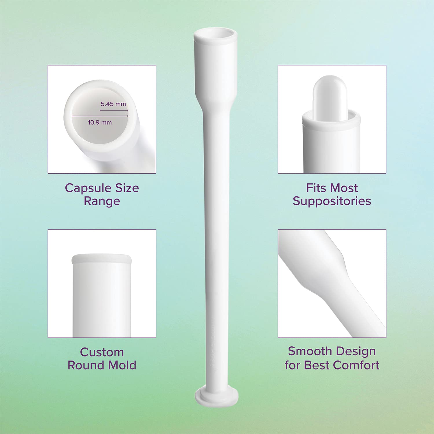 Intimate Rose 30 Count Vaginal Suppository Applicators, Individually Wrapped, Disposable Applicator