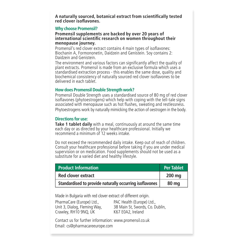 Promensil Red Clover Double Strength 30 tablets