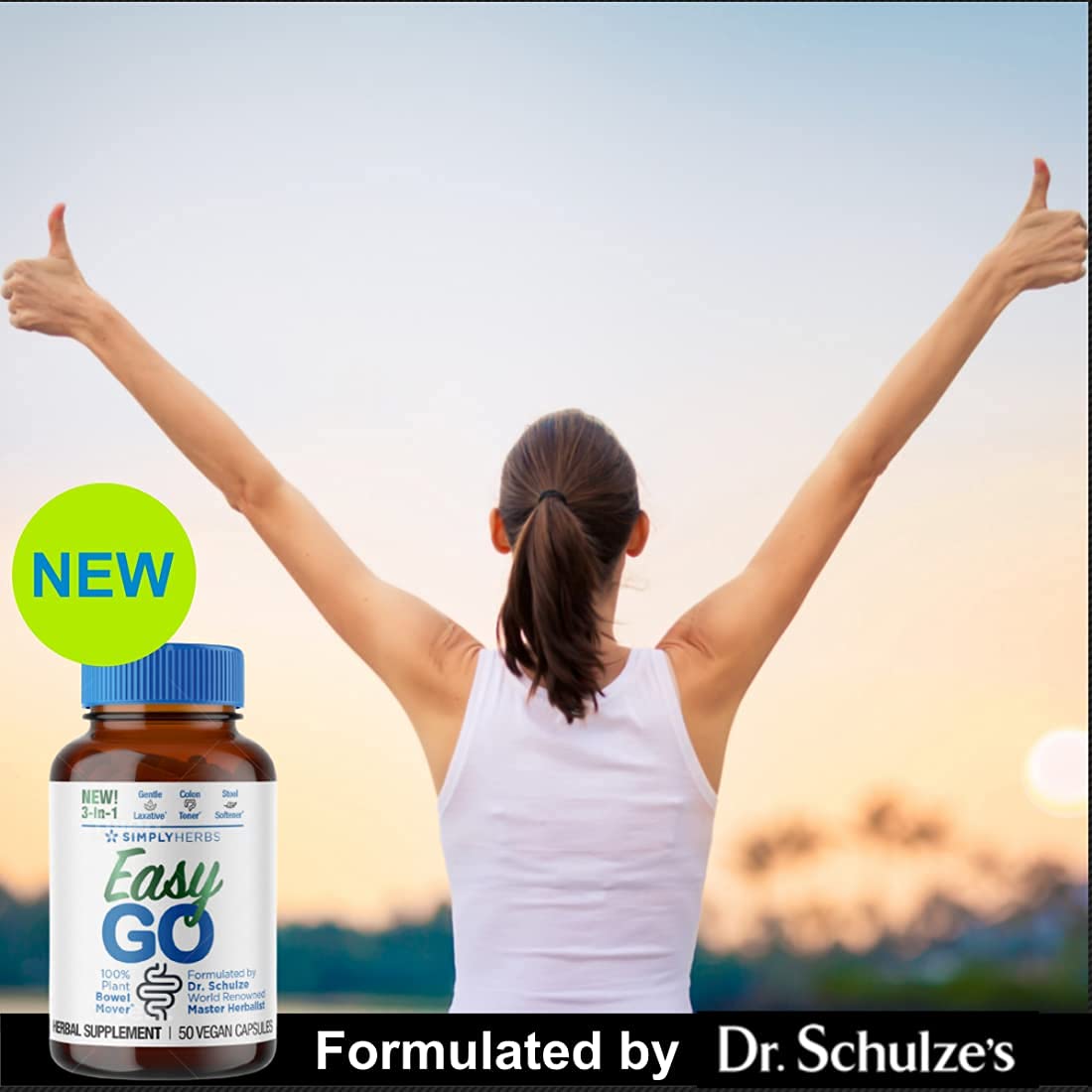 Dr. Schulze's Easy GO Bowel Mover - Formulated Gentle Laxative, Colon Toner & Stool