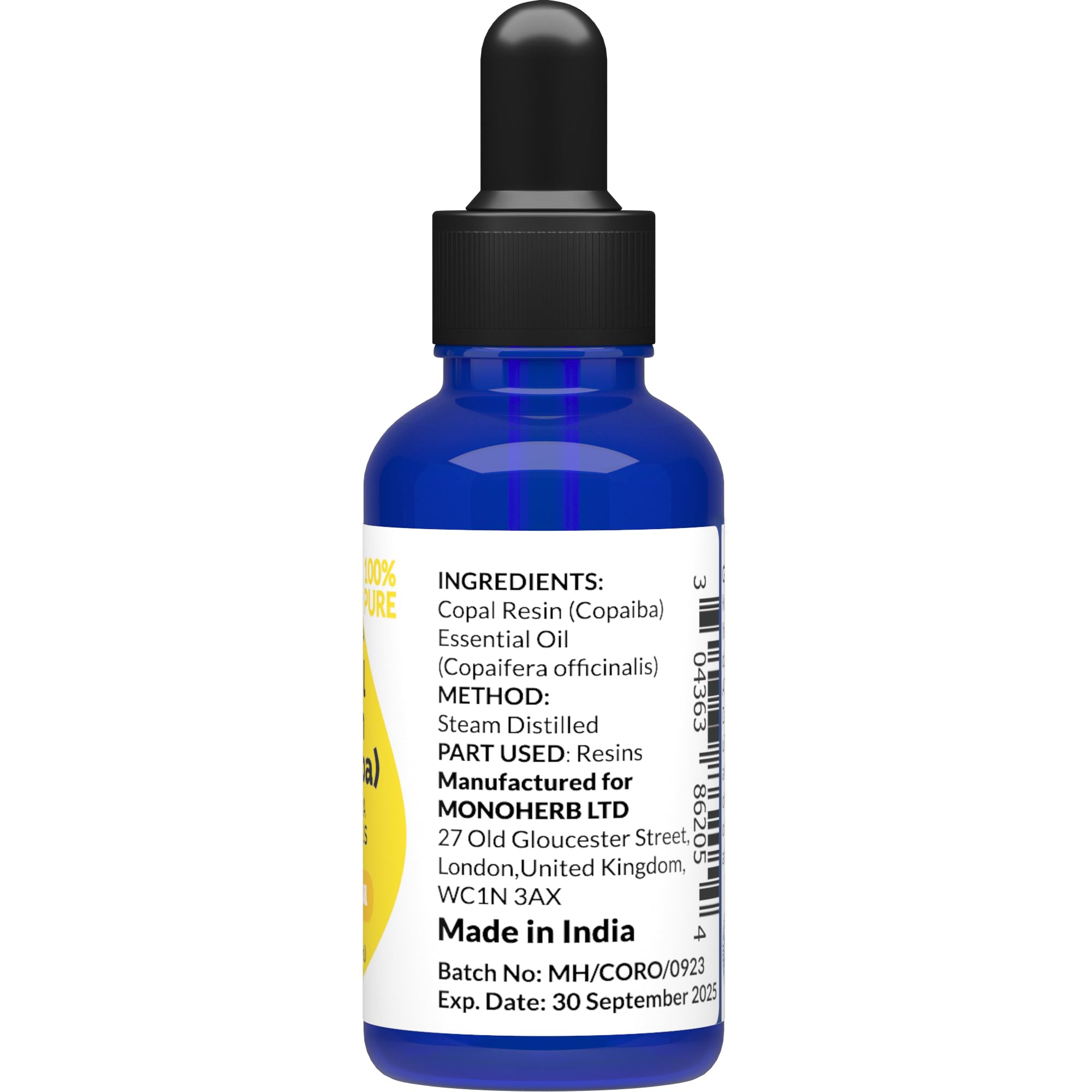 Copaiba - Copal Resin Essential Oil 15 ml - 0.5 oz - Pure & Natural - with Pipette Dropper