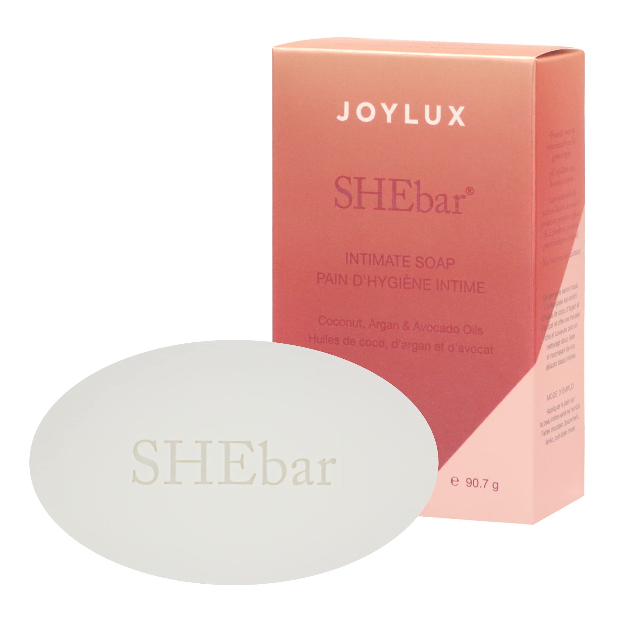 Joylux - SHEbar, Feminine Cleansing Bar, Yoni Bar, pH-Balanced Formula, Clean & Gentle Ingredients