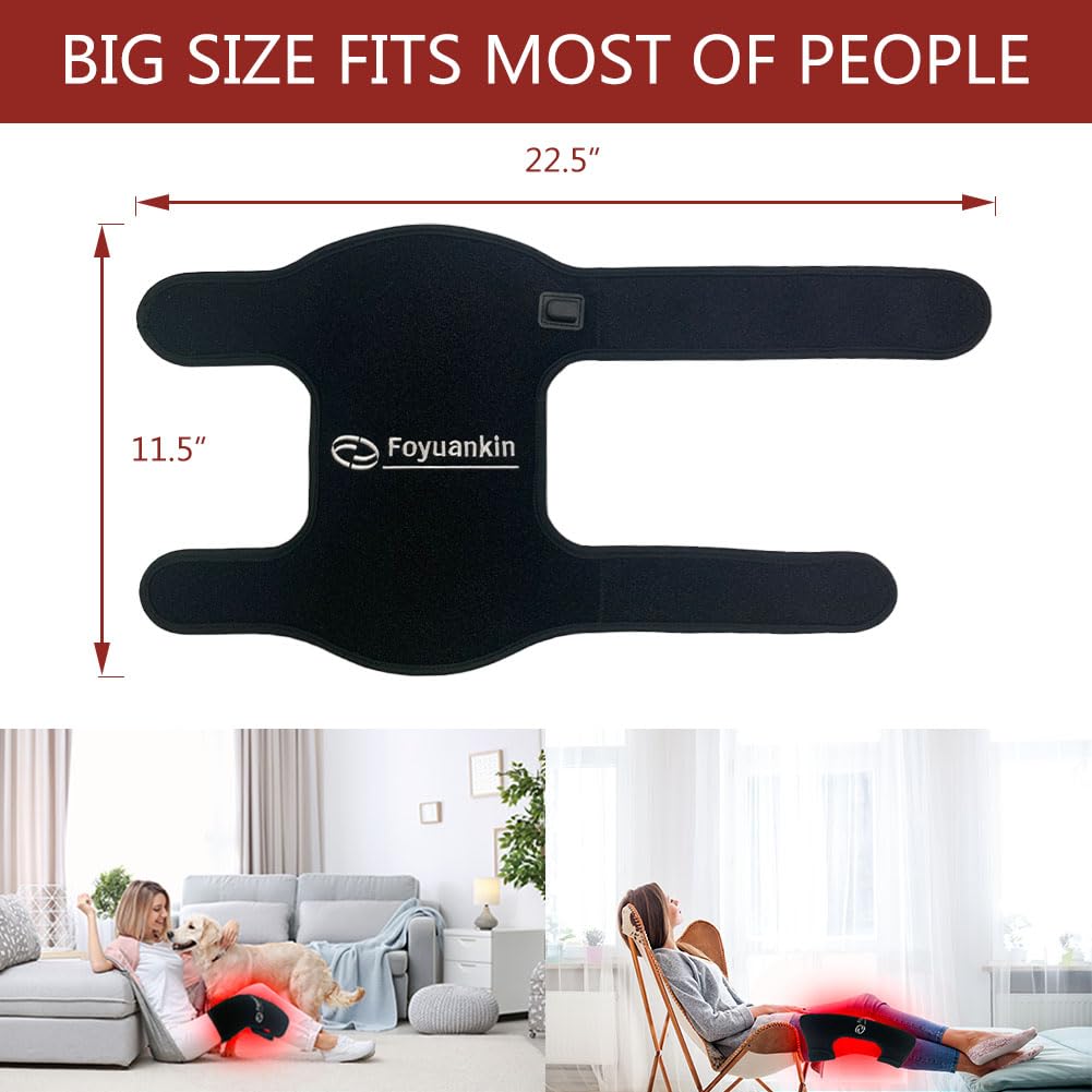 Foyuankin 660nm Red Light Therapy Pad for Joints, 850nm Infrared Light Benefits for Joint