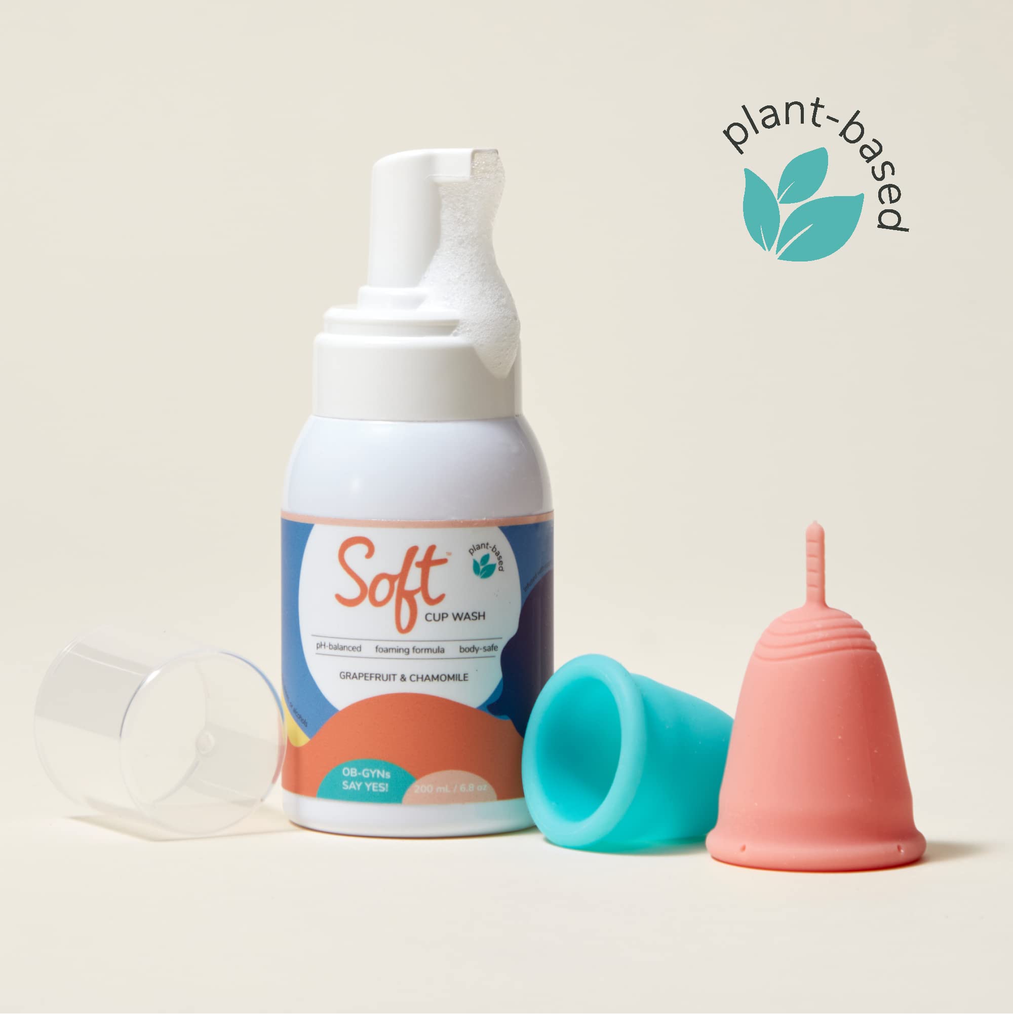 Soft Cup Wash | Menstrual Cup Cleanser for Silicone Period Cups | 6.8 oz | pH-Balanced