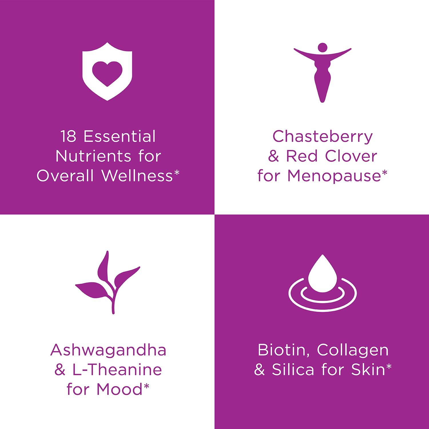 Hyland's Naturals Rock On Menopause + Youthful Skin Care Multivitamin for Women