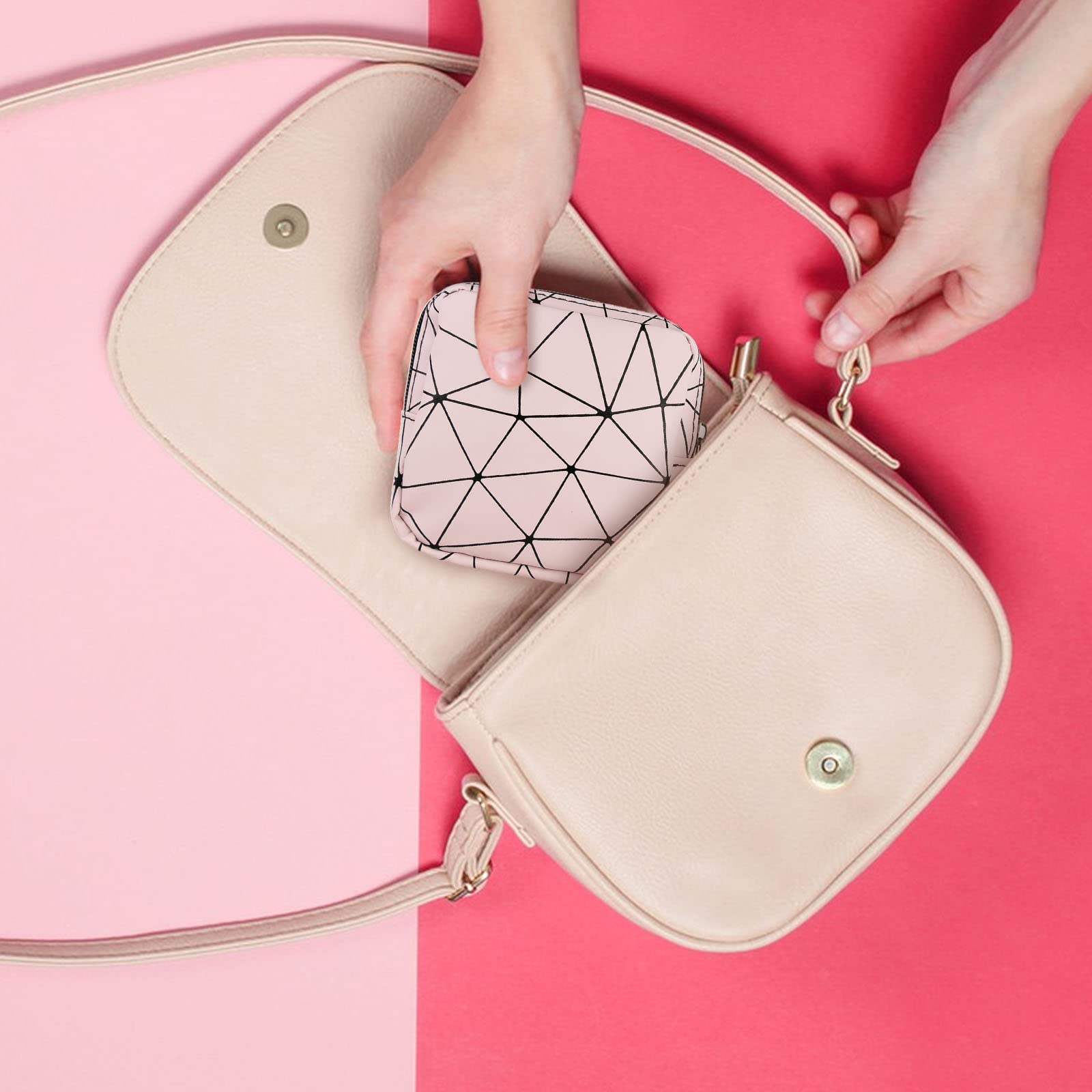 Sanitary Napkin Storage Bags 4PCS Menstrual Cup Pouches Nursing Pad Holder Tampon Bags