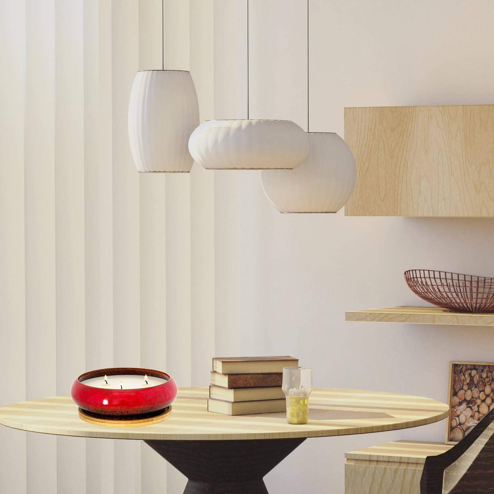 Scented Candles, 3 Wicks Large Rose Candles for Home Scented, 17 oz Aromatherapy Candle Gifts