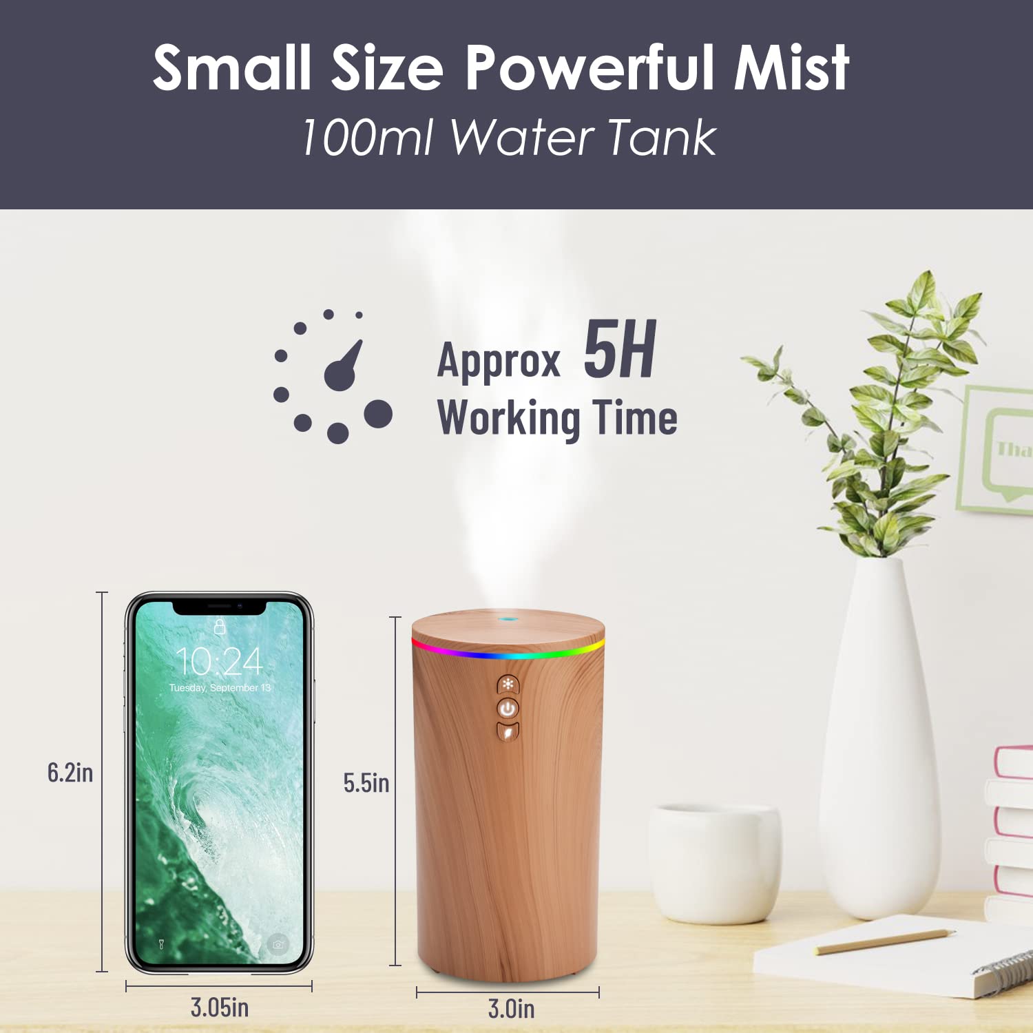 Car Diffuser, USB Essential Oil Diffuser Ultrasonic Car Humidifier Aromatherapy Diffusers