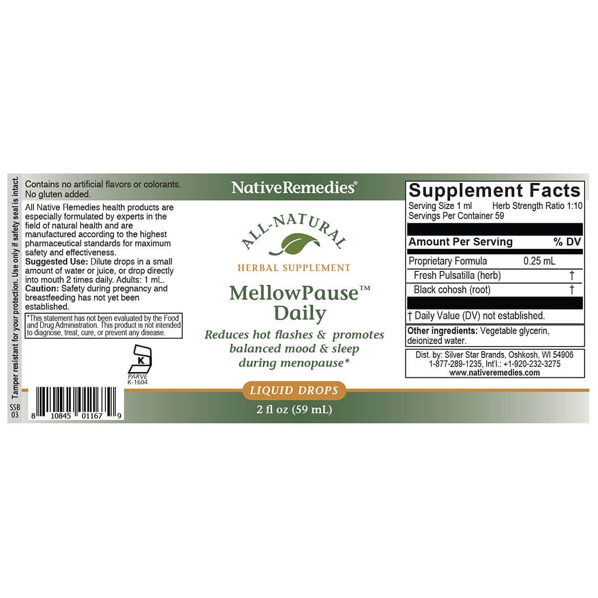 NativeRemedies MellowPause - Natural Homeopathic Formula Helps Reduce Hot Flashes