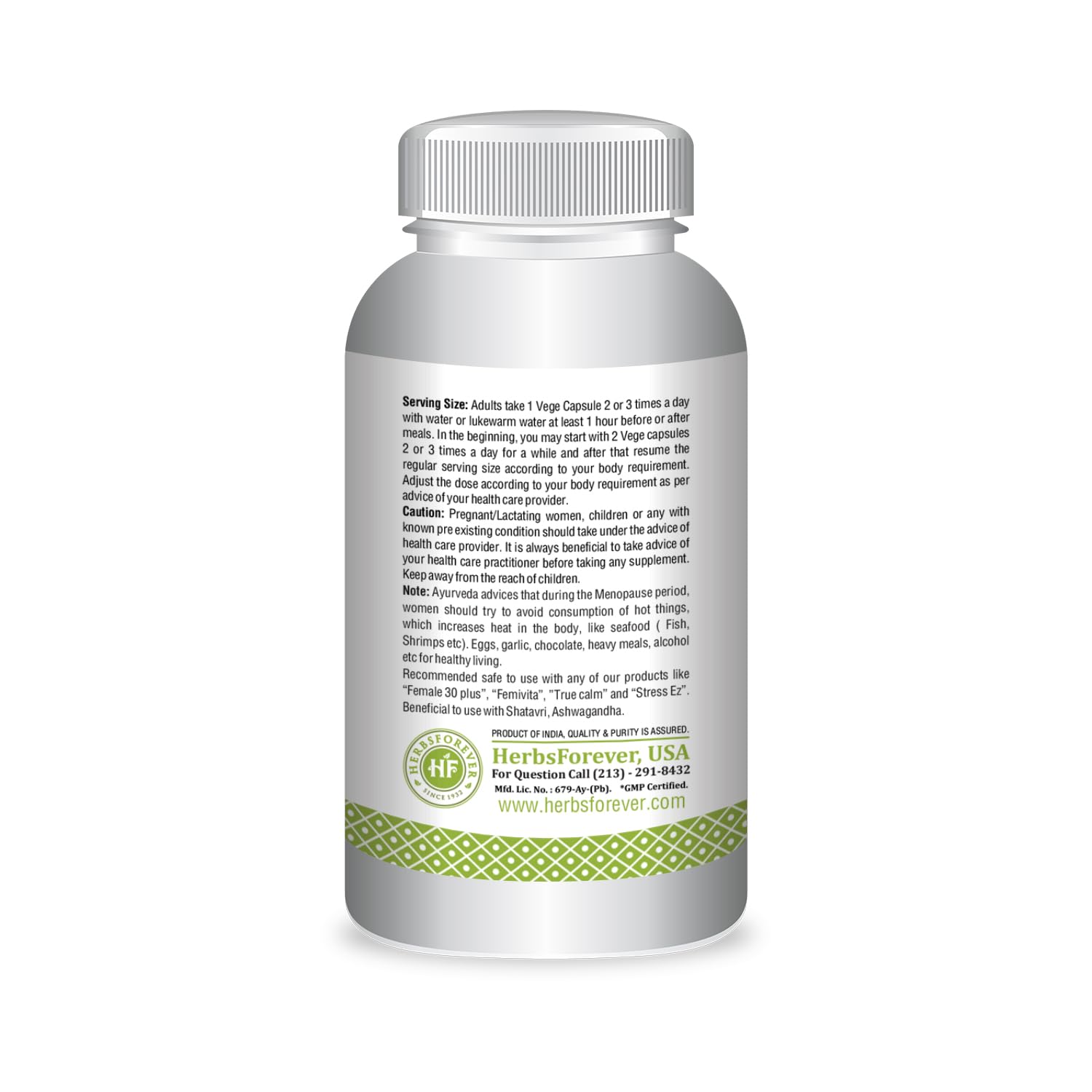 HerbsForever Menopause Health – Women Health Supplement – 120 Capsules