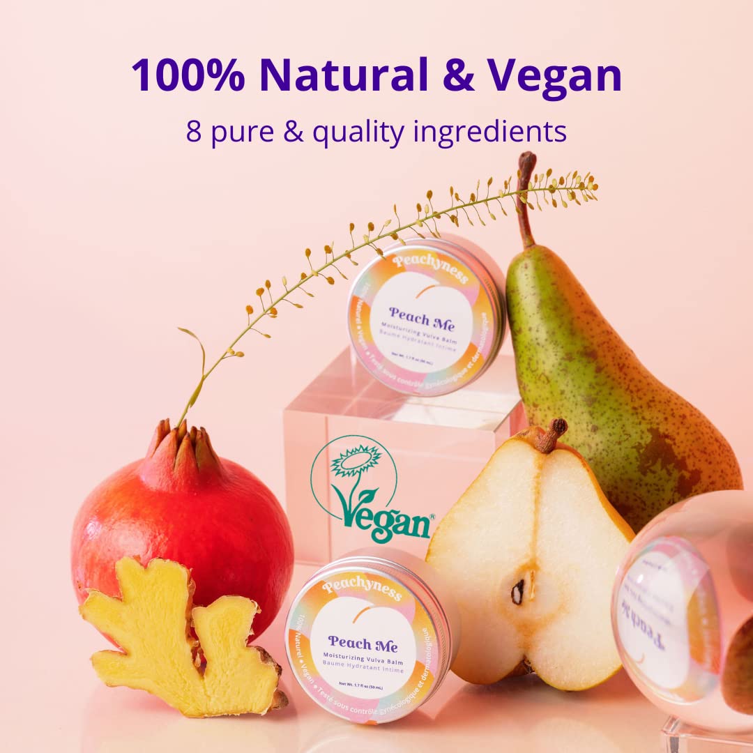 Peach Me Organic Vulva Balm by Peachyness - Hormone-Free Vaginal Moisturizer for Sensitive Skin