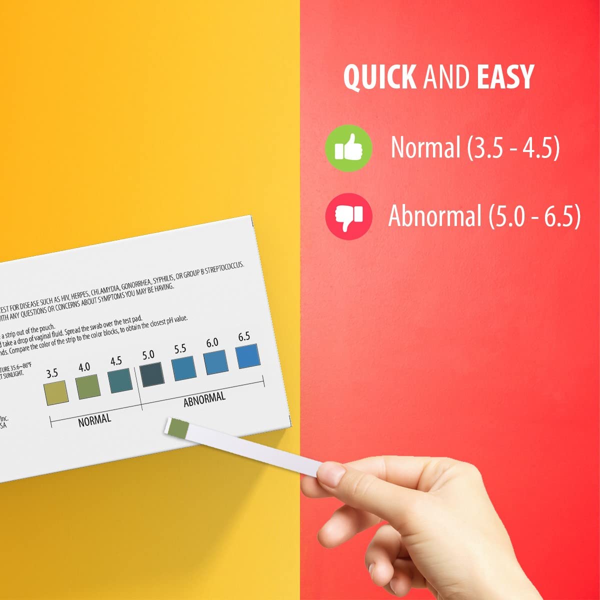 [60 Pack] PGYARD Vaginal Health pH Test Strips, Feminine pH Test, Value Pack