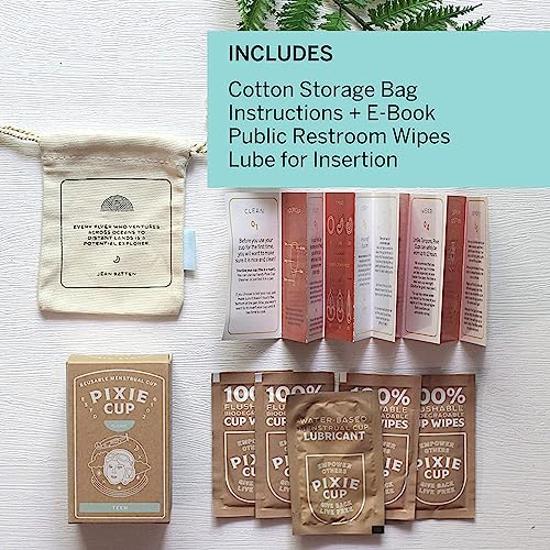 Pixie Cup Soft Menstrual Cup - Ranked 1 for Most Comfortable Reusable Period Cup - Buy One We Give One