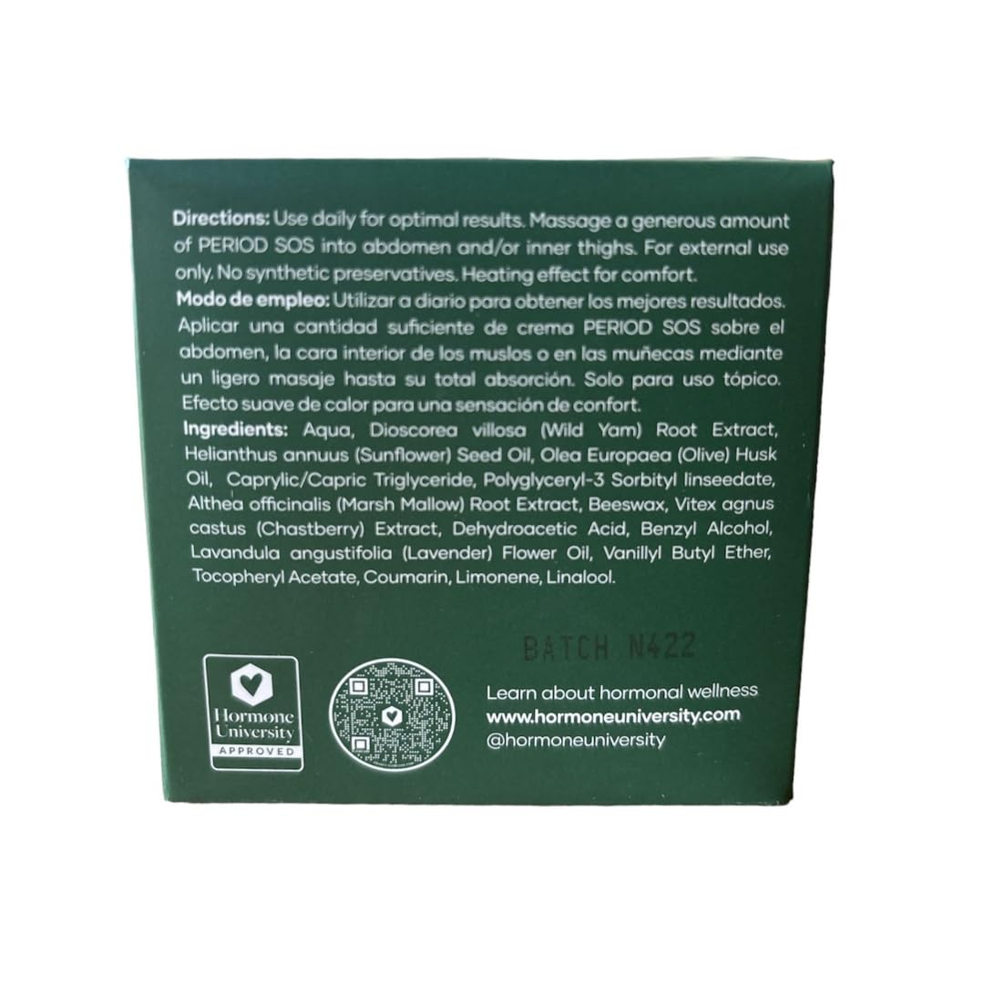 Glow Botanica | Period SOS - Real Wild Yam Cream for PMS Symptom Relief - Topical Supplement