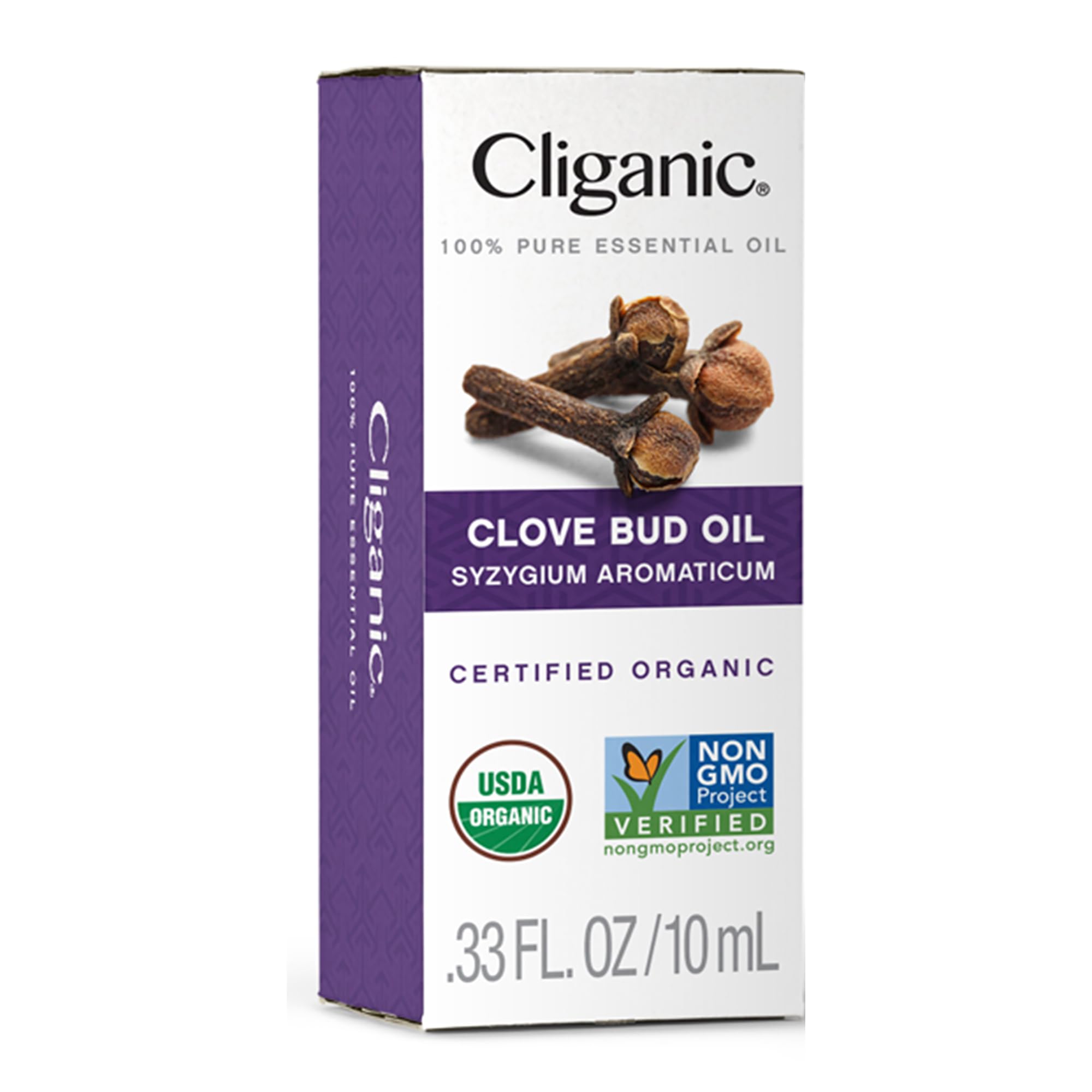 Cliganic Organic Clove Bud Essential Oil, 100% Pure Natural for Aromatherapy | Non-GMO Verified