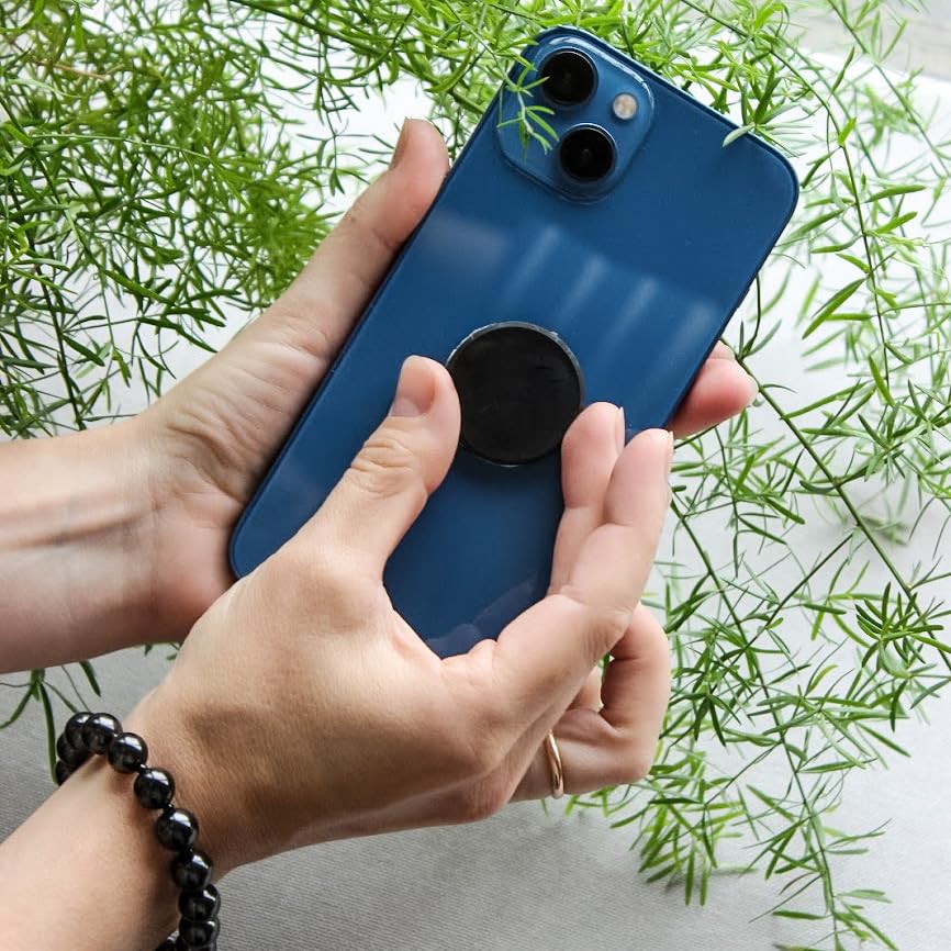 KarelianMasters Shungite Stone Stickers - Natural Stone Adhesive Plates for Phones (Set of 3 Plates)