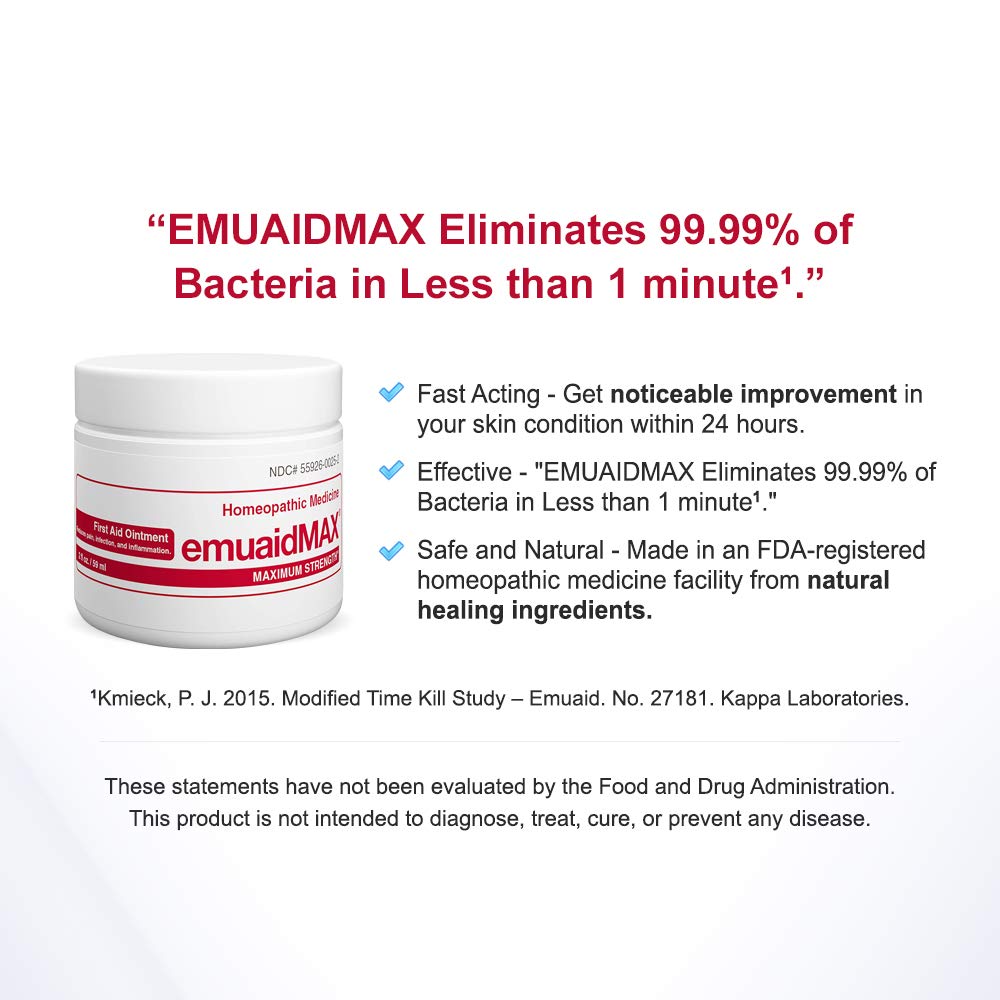 emuaid EMUAIDMAX Ointment 2oz - Eczema Cream. Maximum Strength Treatment