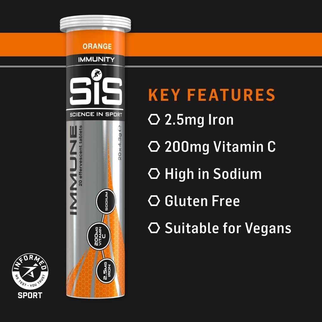 Science In Sport Hydro Hydration Tablets, Gluten-Free, Zero Sugar, Orange Flavour Plus
