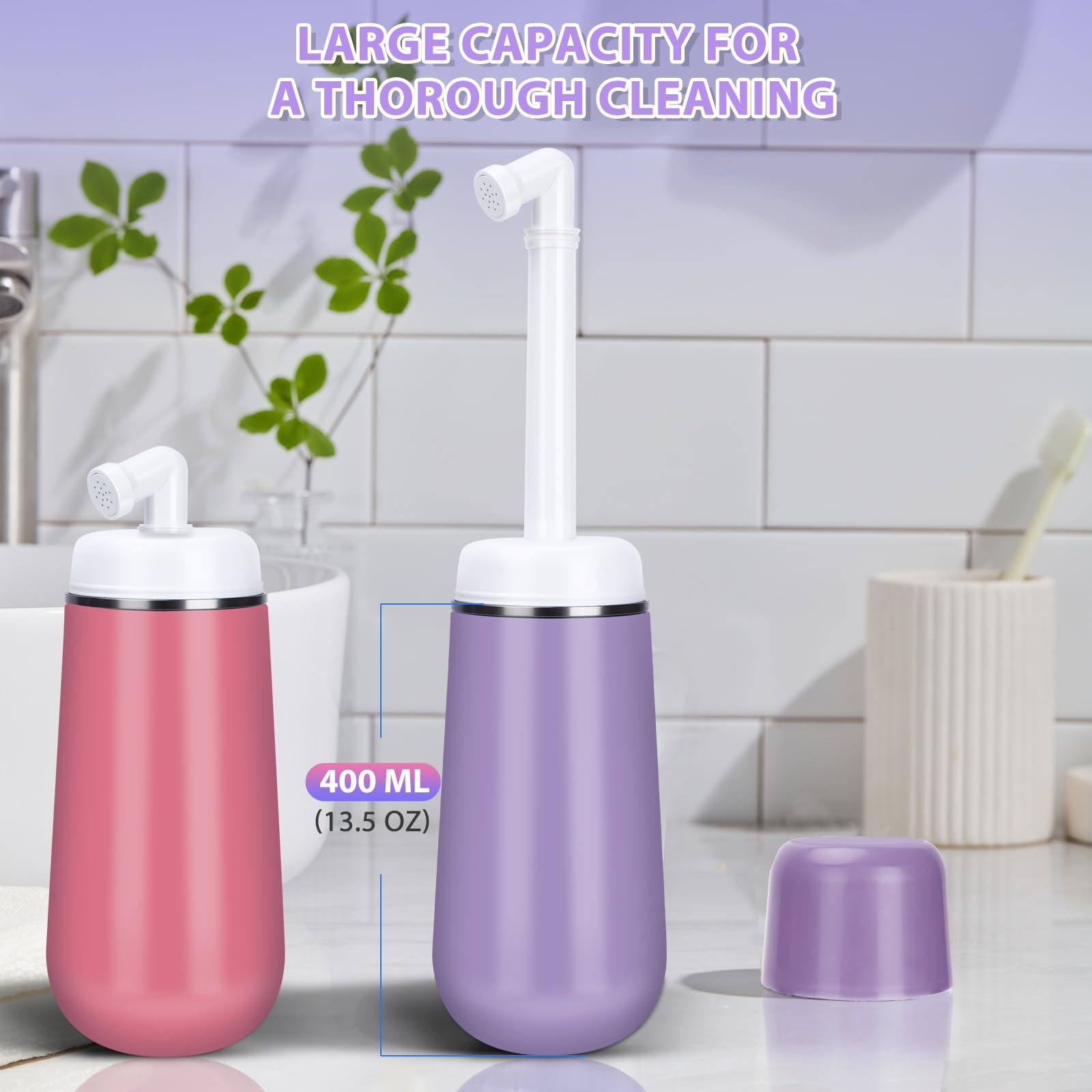 Peri Bottle for Postpartum Care, 13.5 OZ Perineal Bottle for Recovery and Cleansing After Birth