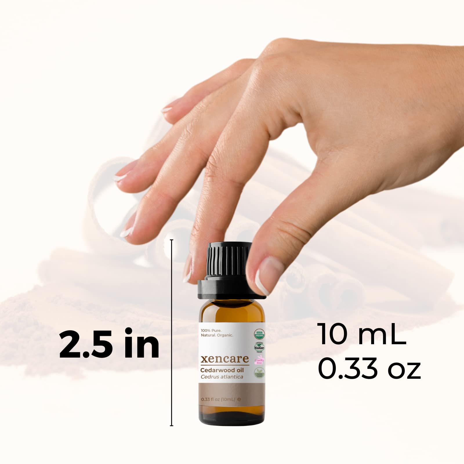 xencare Cedarwood USDA Organic Essential Oil | 100% Pure Natural Undiluted