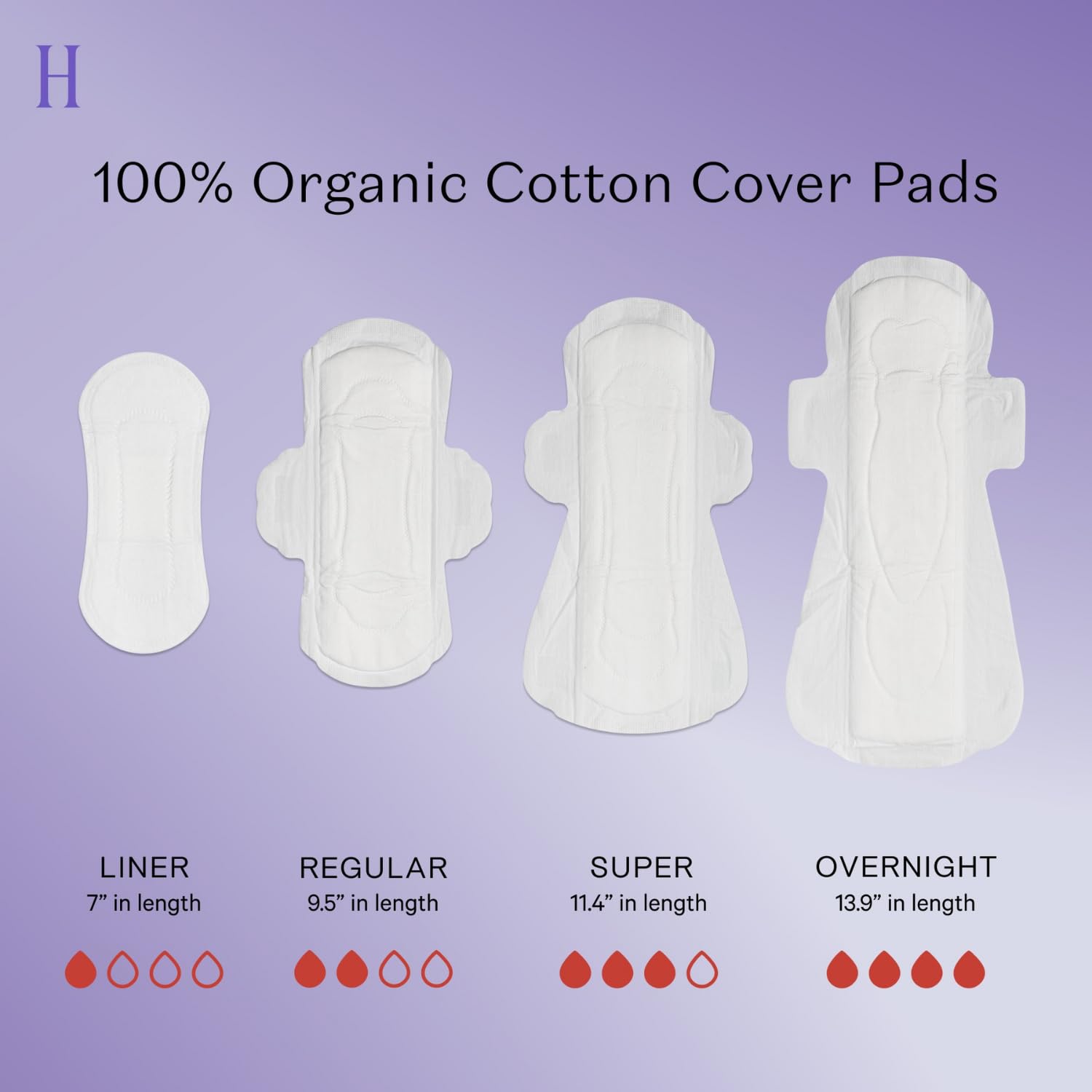 The Honey Pot Company - Non-Herbal Regular Flow Pads with Wings - Organic Pads for Women