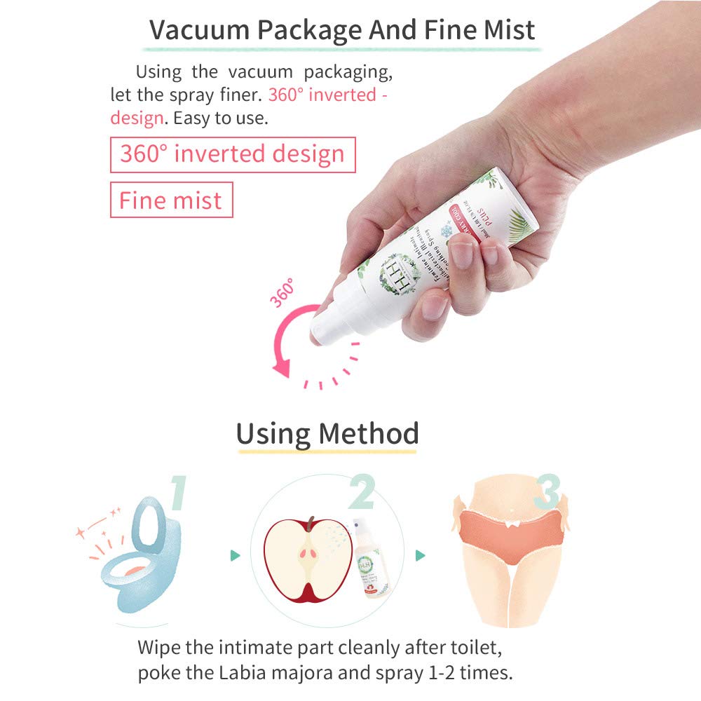 HH Herb&Health Feminine Deodorant Spray - Natural Essential Oil Intimate Soothing Mist - Spray PLUS