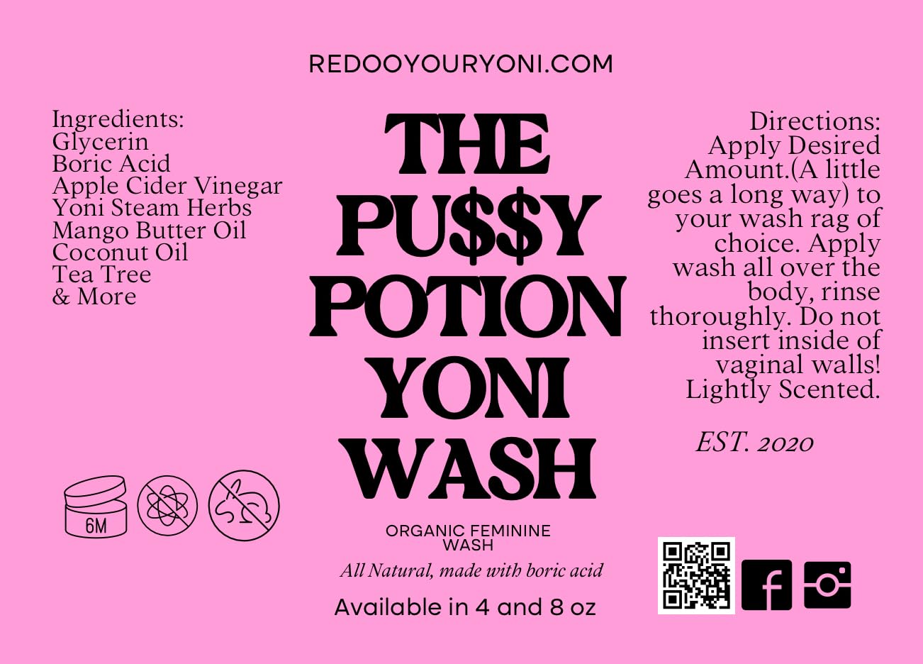 Mango Butter Yoni Wash with boric acid