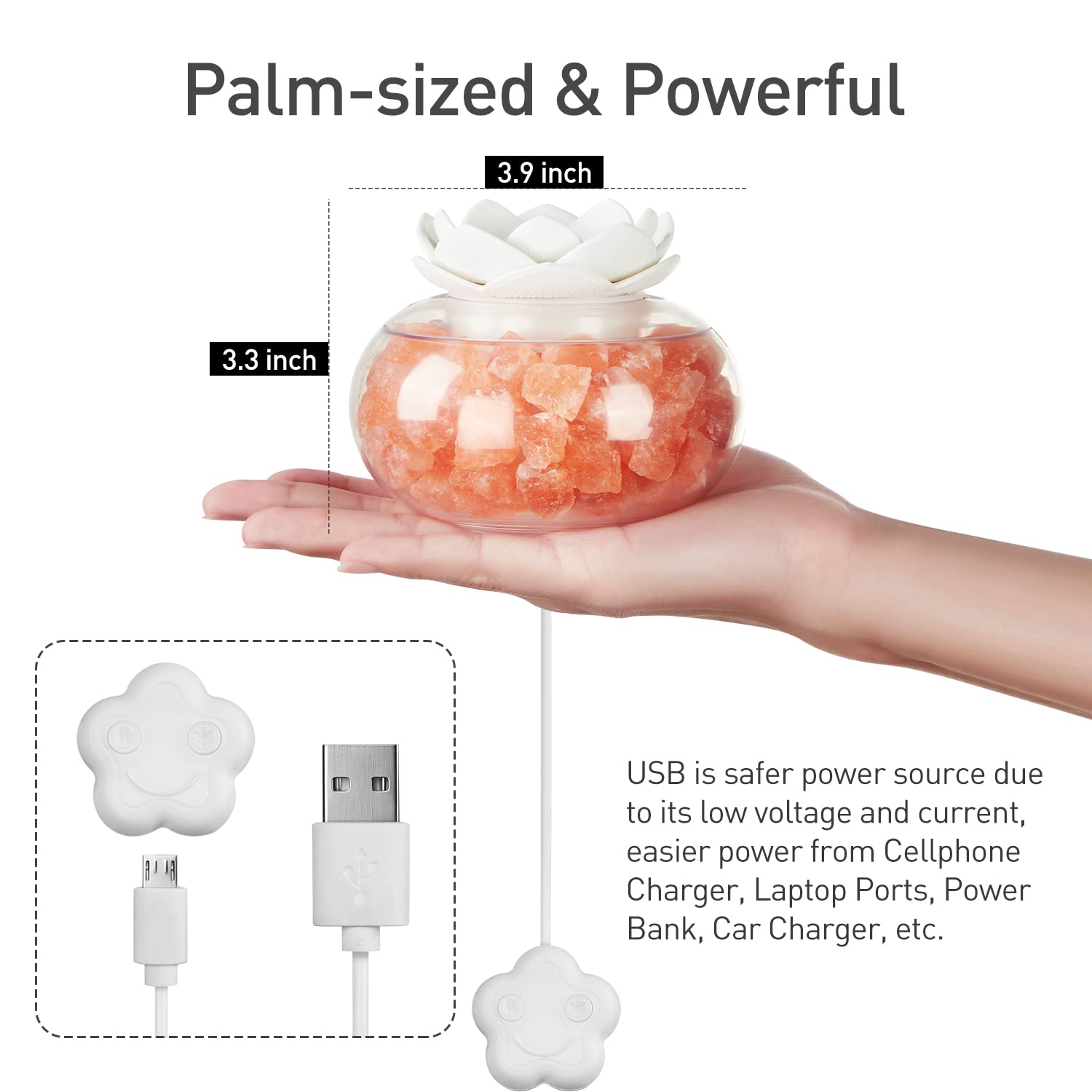 Essential Oil Diffusers Aromatherapy Diffuser: YeeQue Salt Lamp Diffuser for Home Bedroom Office