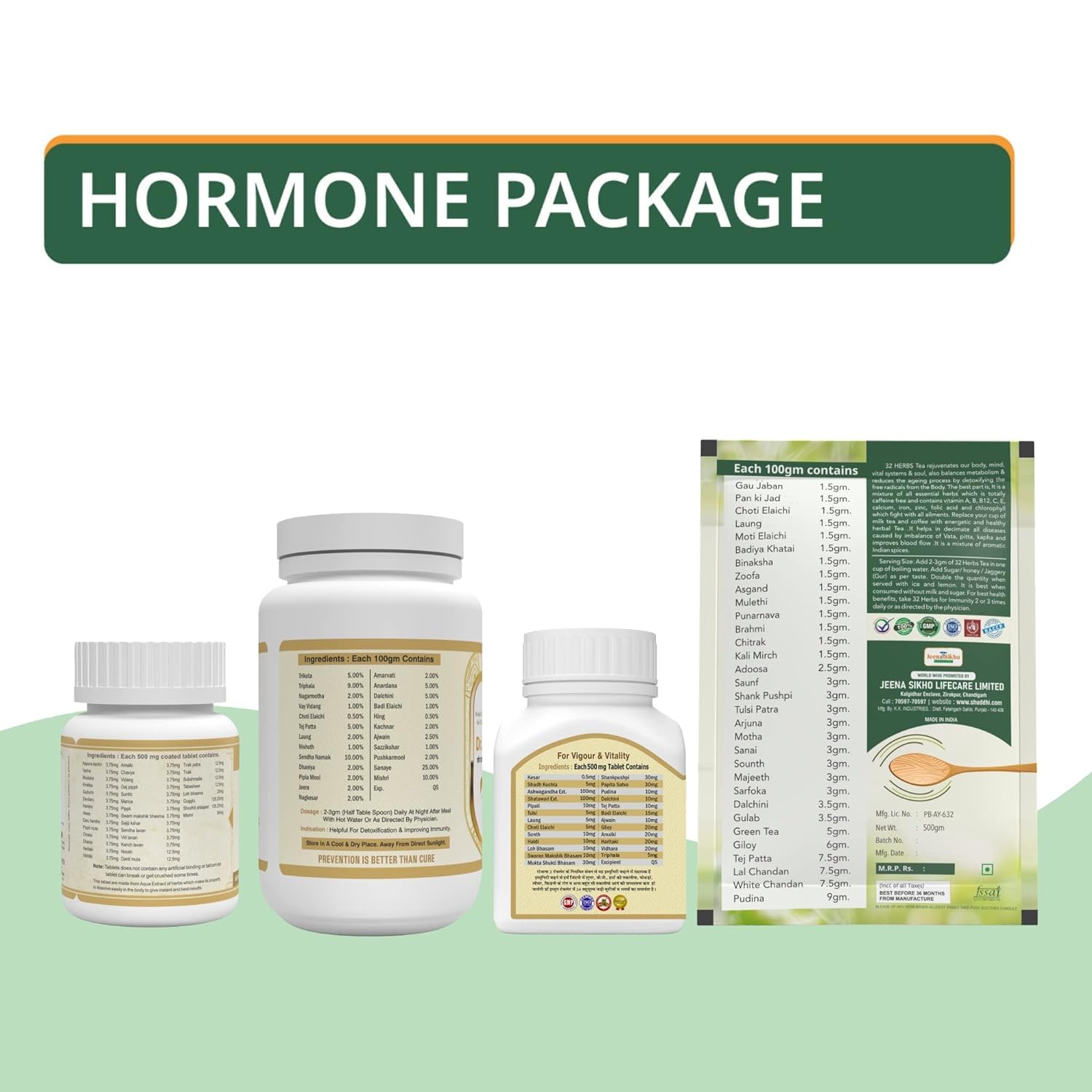JAMU Hormone Care Package | Ayurvedic Multivitamin for Balancing Hormones and Good Health