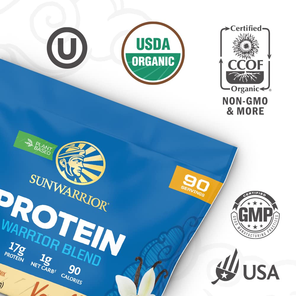 Sunwarrior Vegan Organic Protein Powder Plant-Based | BCAA Amino Acids Hemp Seed
