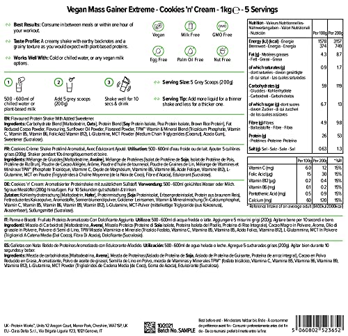 Protein Works - Vegan Mass Gainer Extreme | High Calorie Protein Powder | Weight Gainer