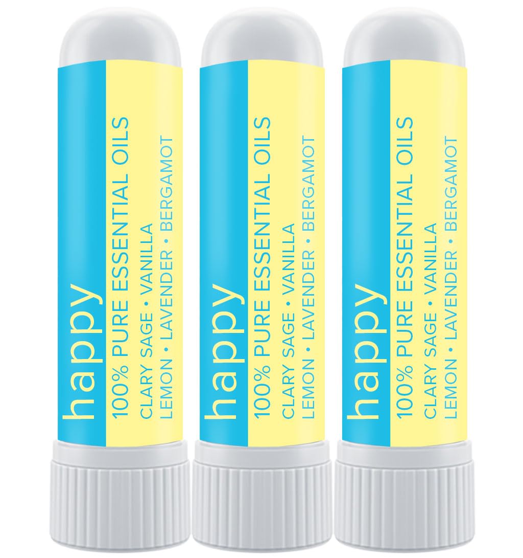 MOXE Happy Nasal Stick | Stress-Free + Calming Relief | Uplift Aromatherapy Essential Oil 