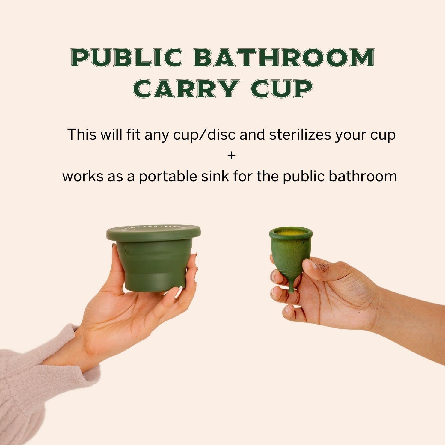 Pixie Cup Menstrual Cup Cleaner Kit - Sterilizer Wash, Public Restroom Carry Cup, 20 Wipes