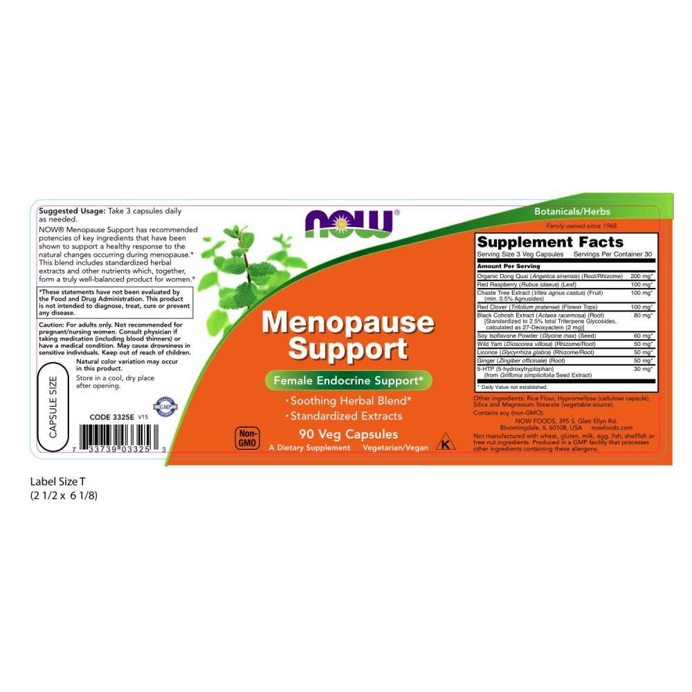 NOW Menopause Female Endocrine Support, 90 Veg Capsules