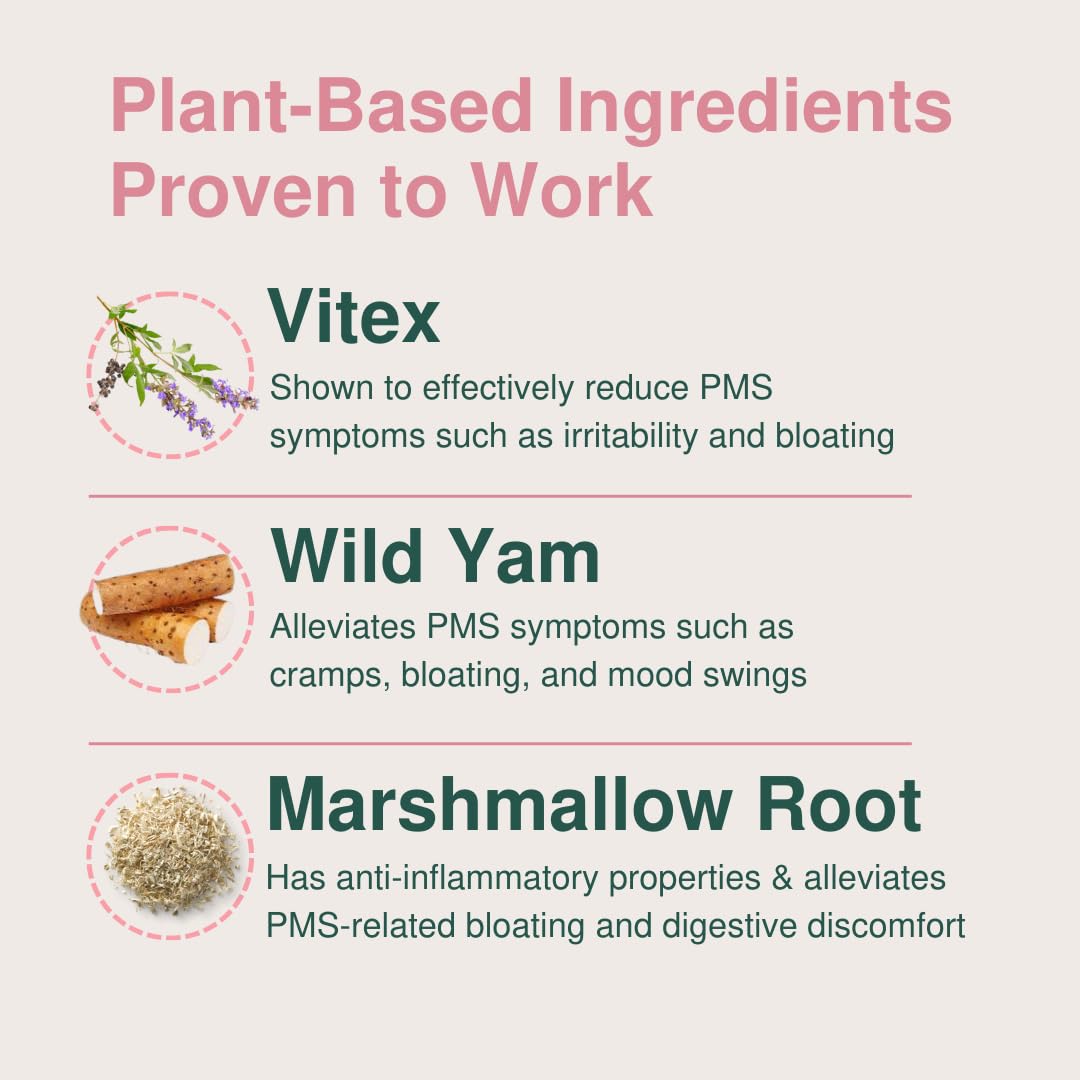 Glow Botanica | Period SOS - Real Wild Yam Cream for PMS Symptom Relief - Topical Supplement