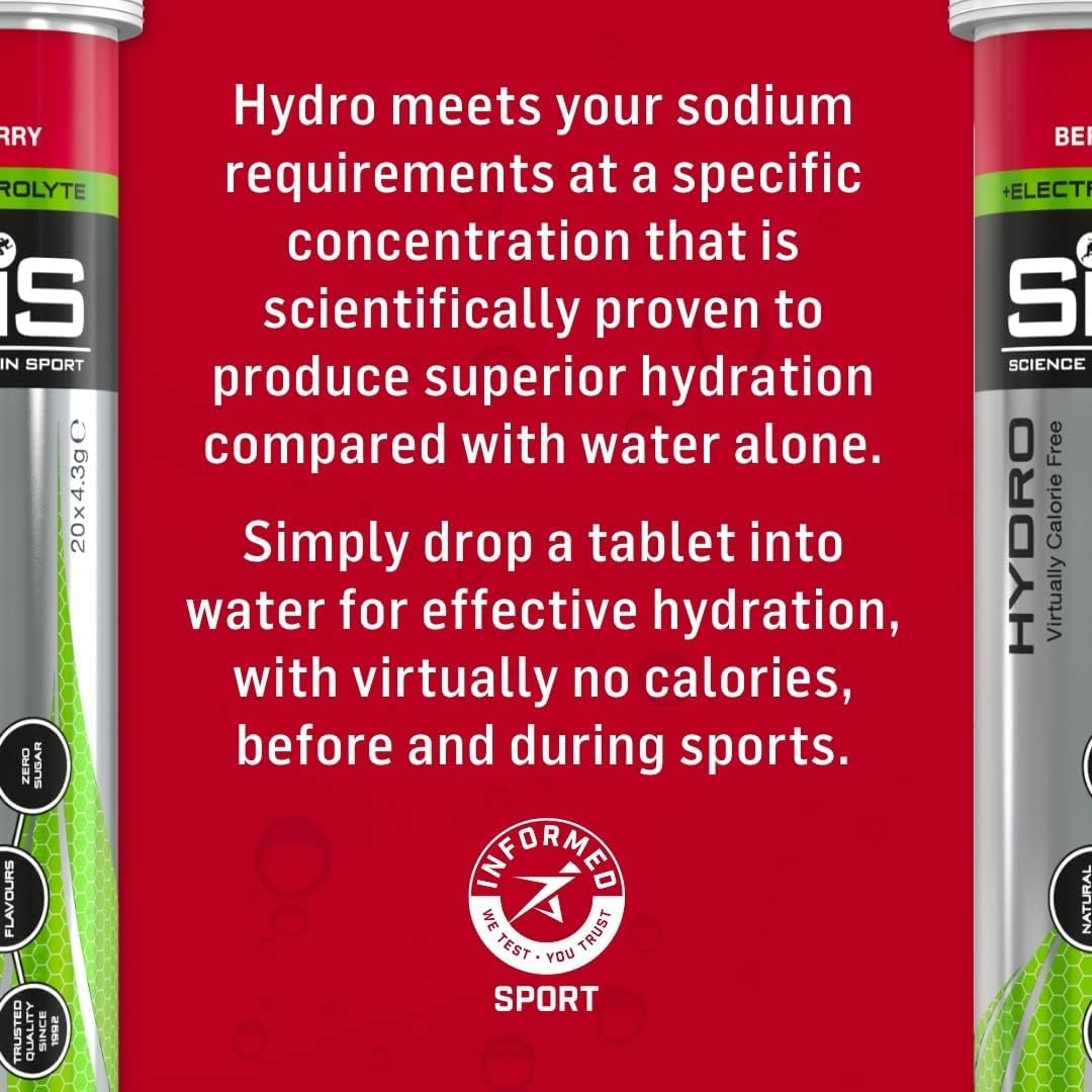 Science In Sport Hydro Hydration Tablets, Variety Pack Pineapple Mango, Berry, Lemon
