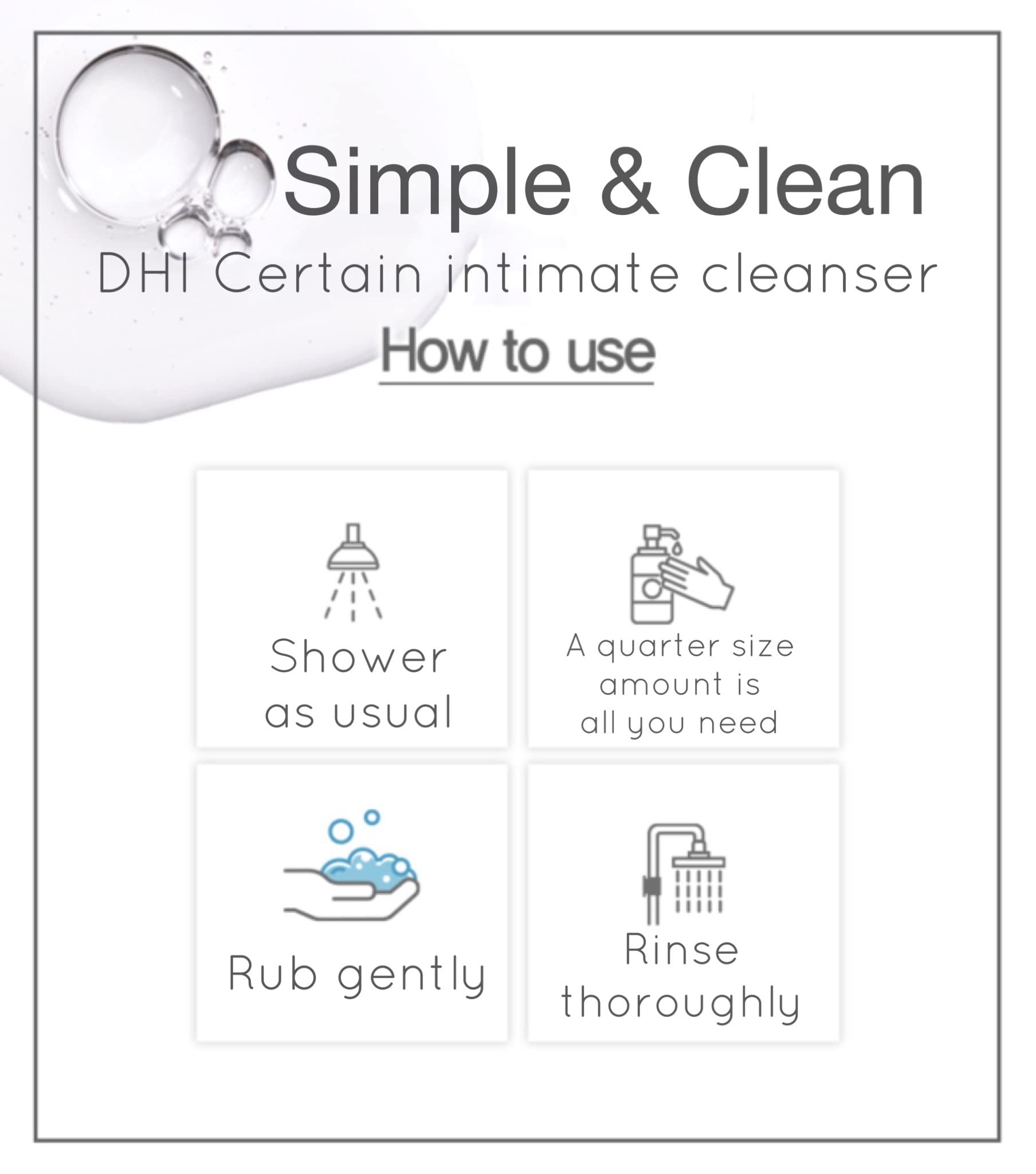 DHI PROBIOTIC Certain Intimate Wash for Men with 3 kinds of probiotics plus 20 Premium Natural