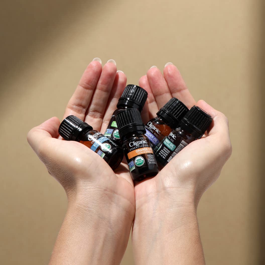 Cliganic Organic Peppermint Essential Oil - 100% Pure Natural for Aromatherapy Diffuser