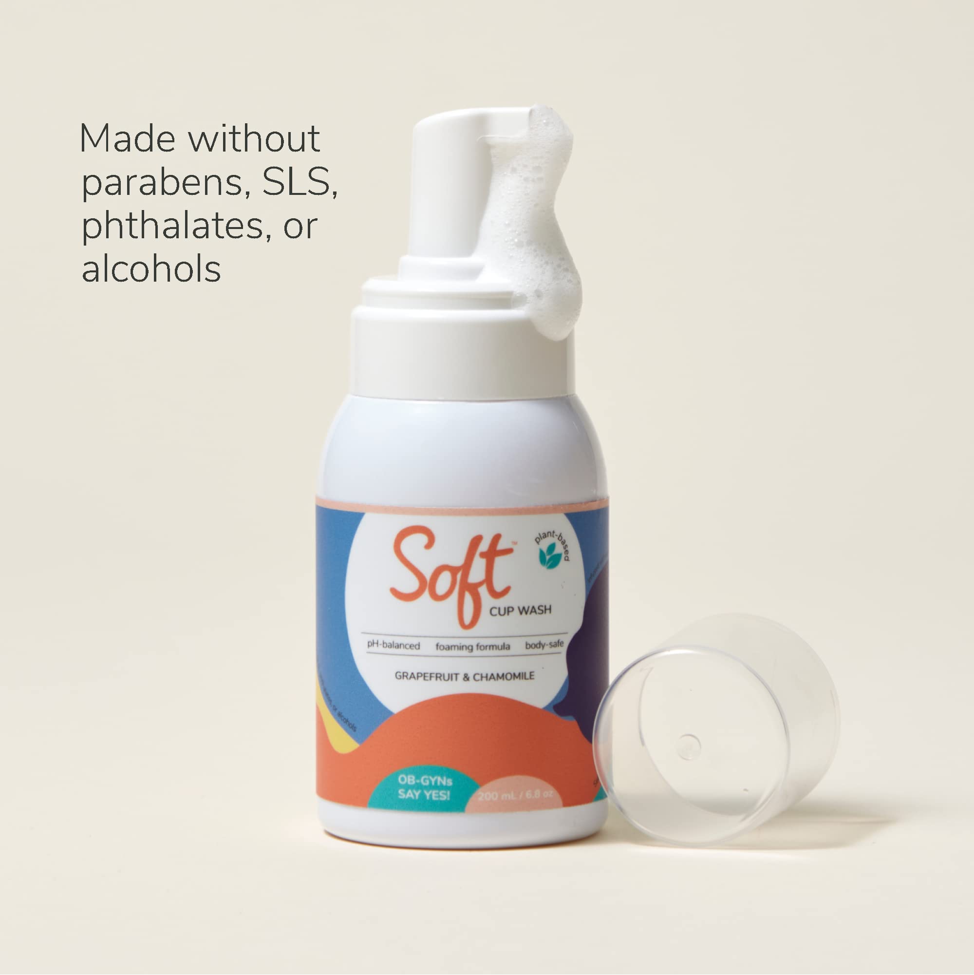 Soft Cup Wash | Menstrual Cup Cleanser for Silicone Period Cups | 6.8 oz | pH-Balanced