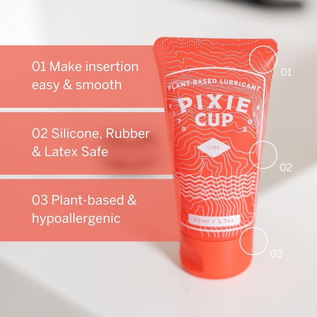 Pixie Menstrual Cup Lube - Make it Easy to Insert Your Period Cups - All Natural Water Based Lubricant