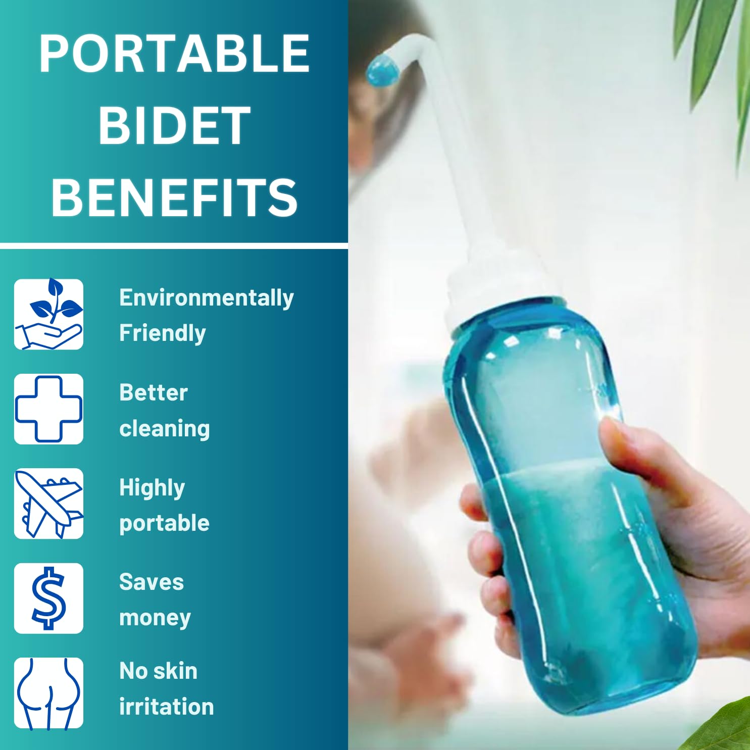Peri Bottle , Squeeze-Free Portable Bidet for Postpartum Essentials, Peri Bottles for Feminine Hygiene