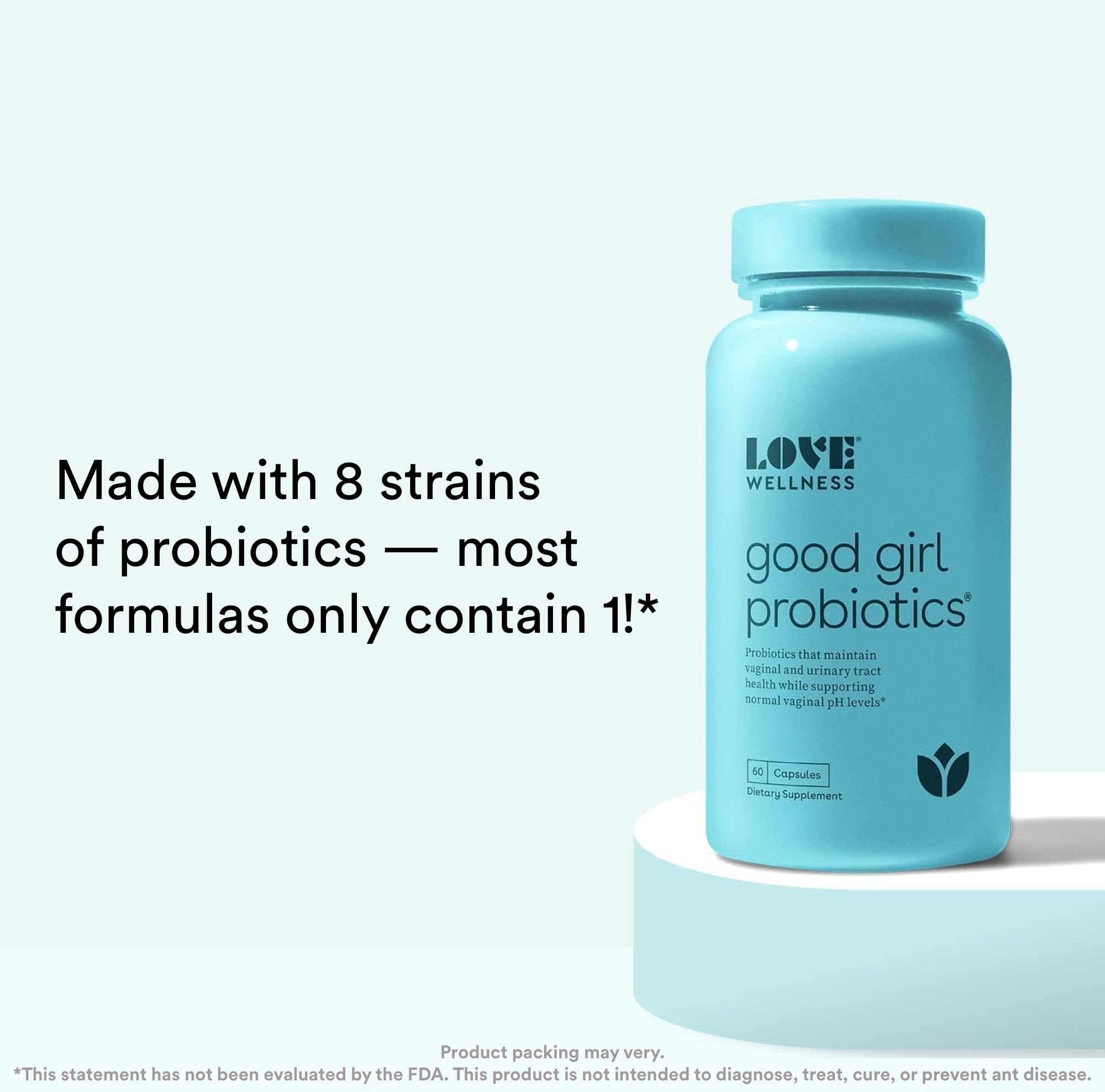Love Wellness Good Girl Probiotics & The Killer | Vaginal pH Balance Supplement & Boric Acid Suppositories