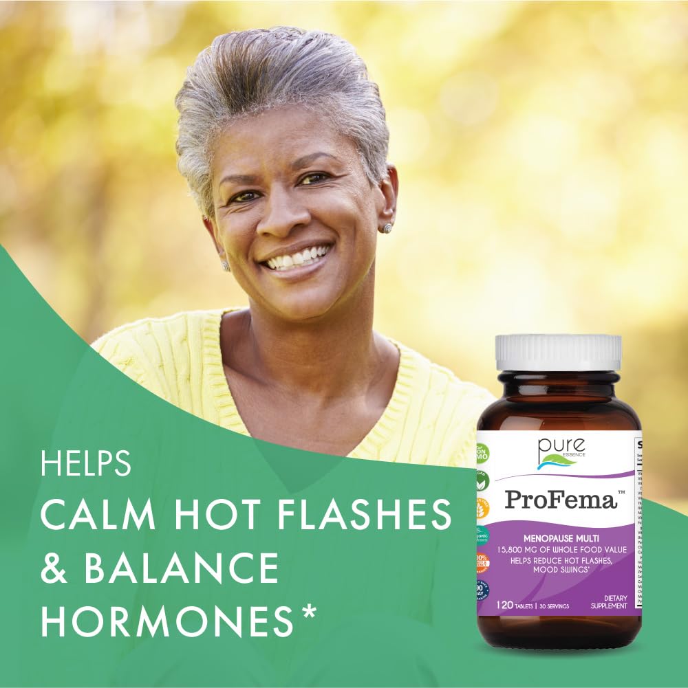 Pure Essence Labs ProFema - Multivitamin for Women - Natural Menopause Relief Supplement - Promotes Hormone Balance, Reduces Hot Flashes, Mood Swings, Night Sweats (60 Capsules)
