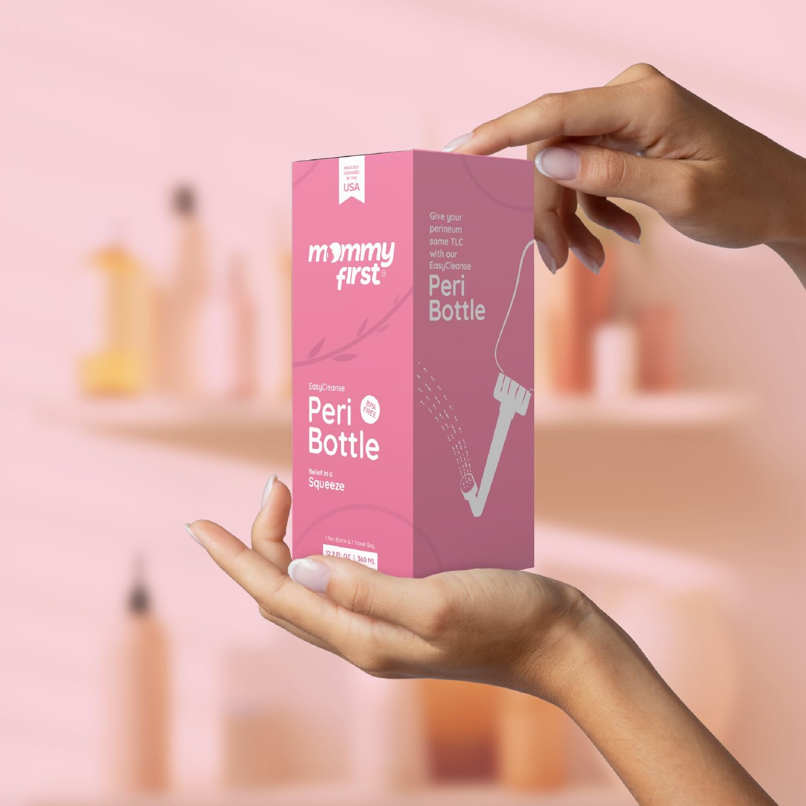 Peri Bottle for Postpartum Care from Mommy First™ | Upside Down Bottle for Perineal Cleansing and Recovery