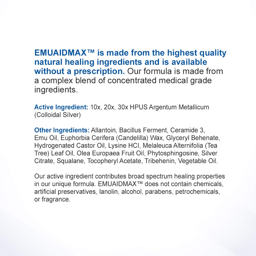 emuaid EMUAIDMAX Ointment 2oz - Eczema Cream. Maximum Strength Treatment