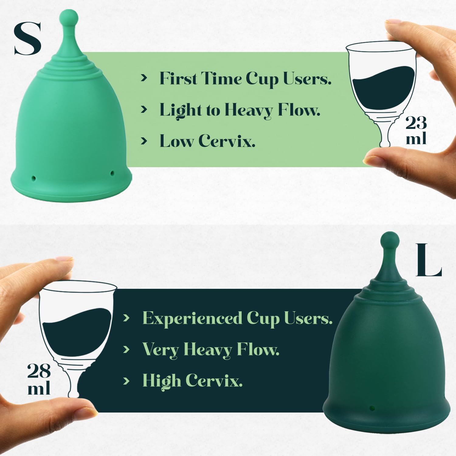 SHORDY Menstrual Cup and Steamer Sterilizer for Beginners Kit Set of 2 Period Cups (Small & Large)