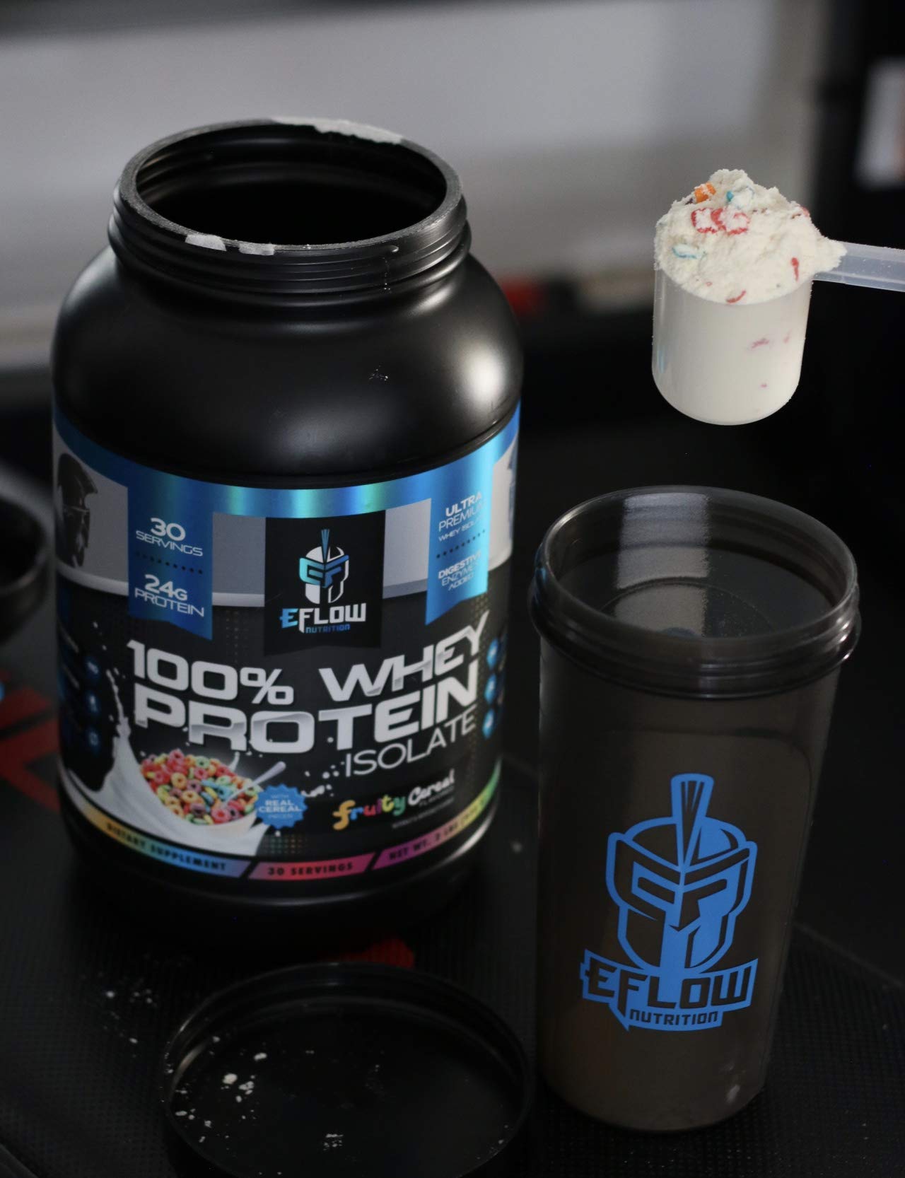 eFlow Nutrition 100% Whey Protein Isolate - Gluten & Lactose-Free Digestive Enzymes