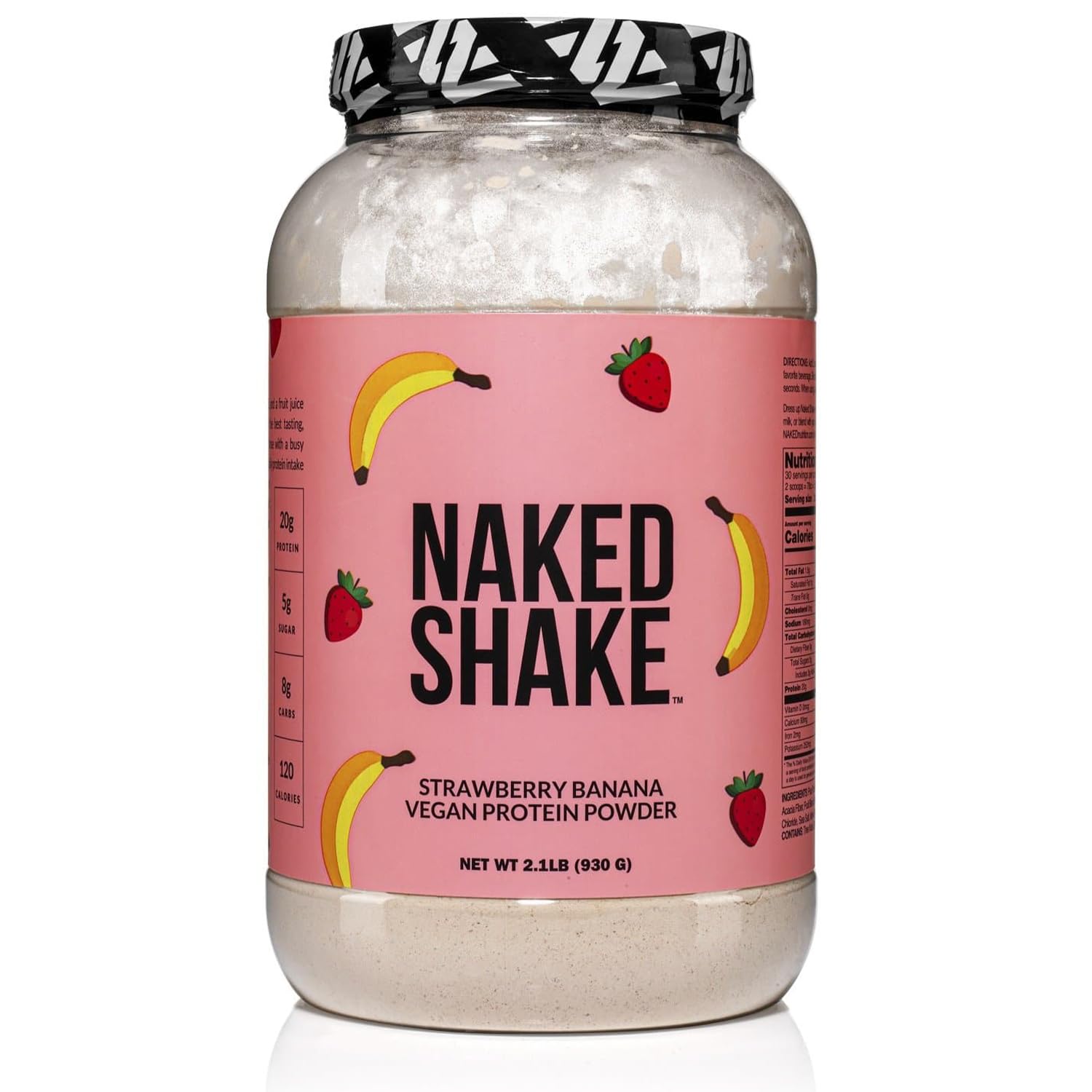NAKED nutrition Naked Shake - Vegan Protein Powder, Strawberry Banana - Flavored Plant