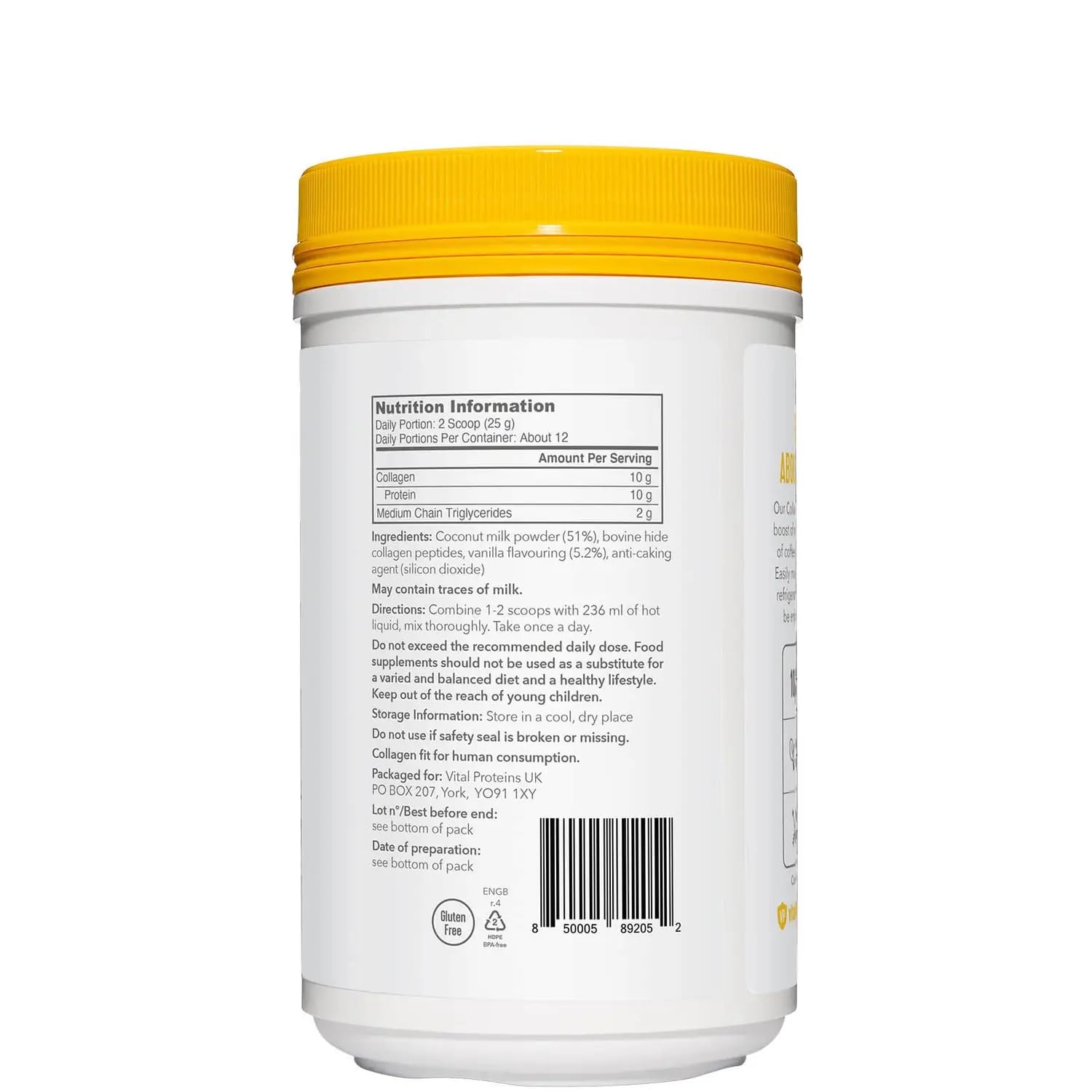 Vital Proteins Collagen Coffee Creamer, No Dairy & Low Sugar Powder with Collagen Peptides Supplement