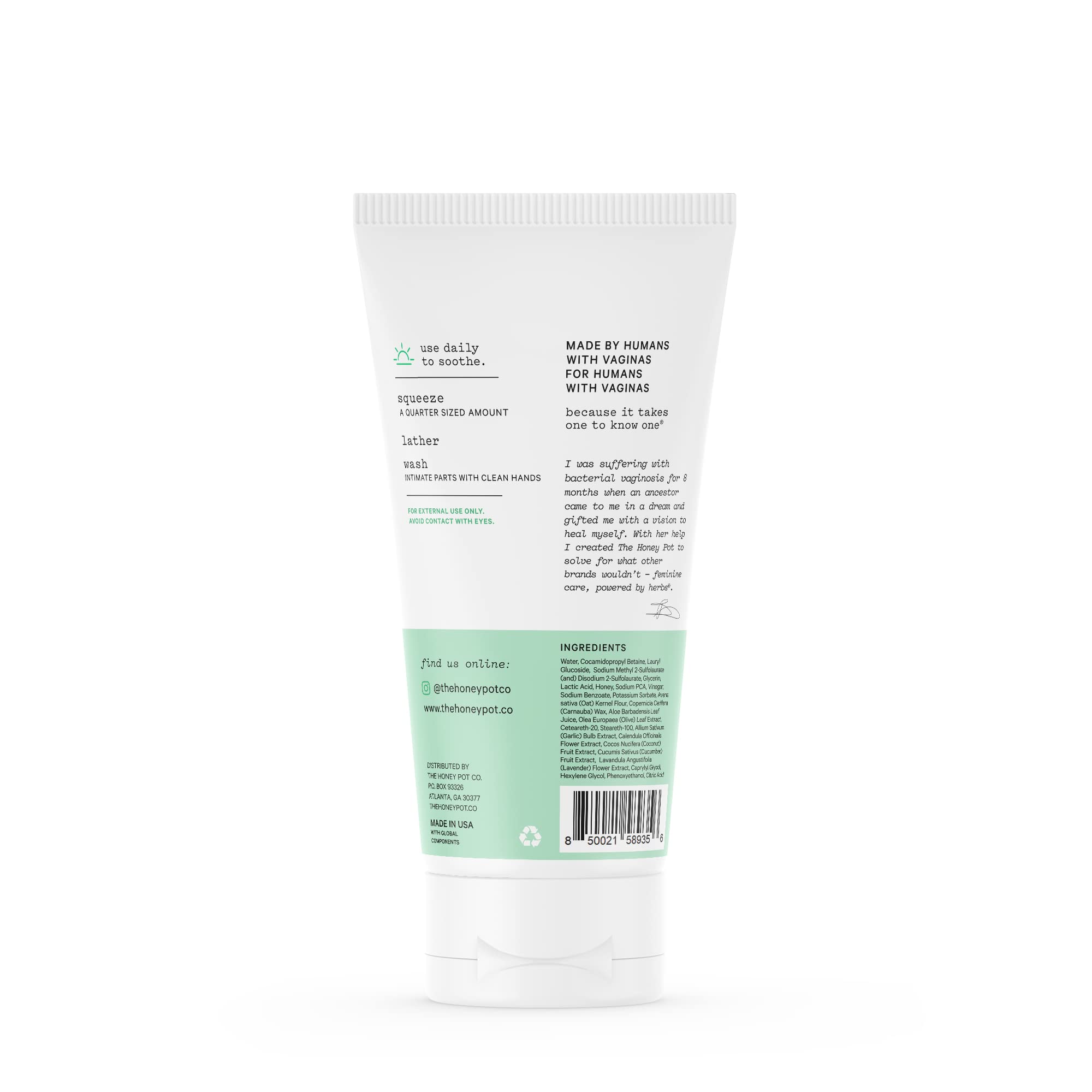 The Honey Pot Company - Anti-Itch Soothing Colloidal Oatmeal Wash - Plant Derived Feminine Care